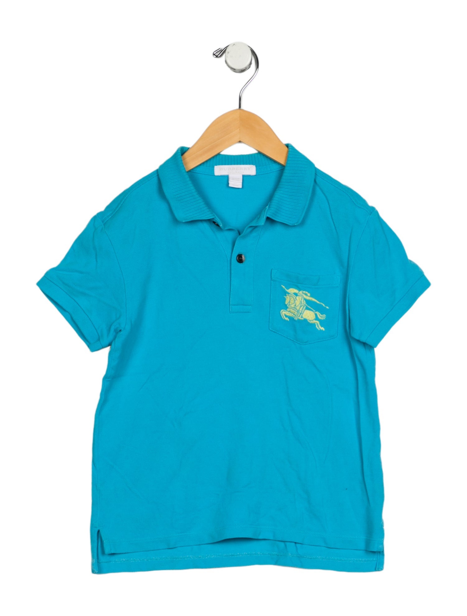 Burberry Cotton blue polo shirt