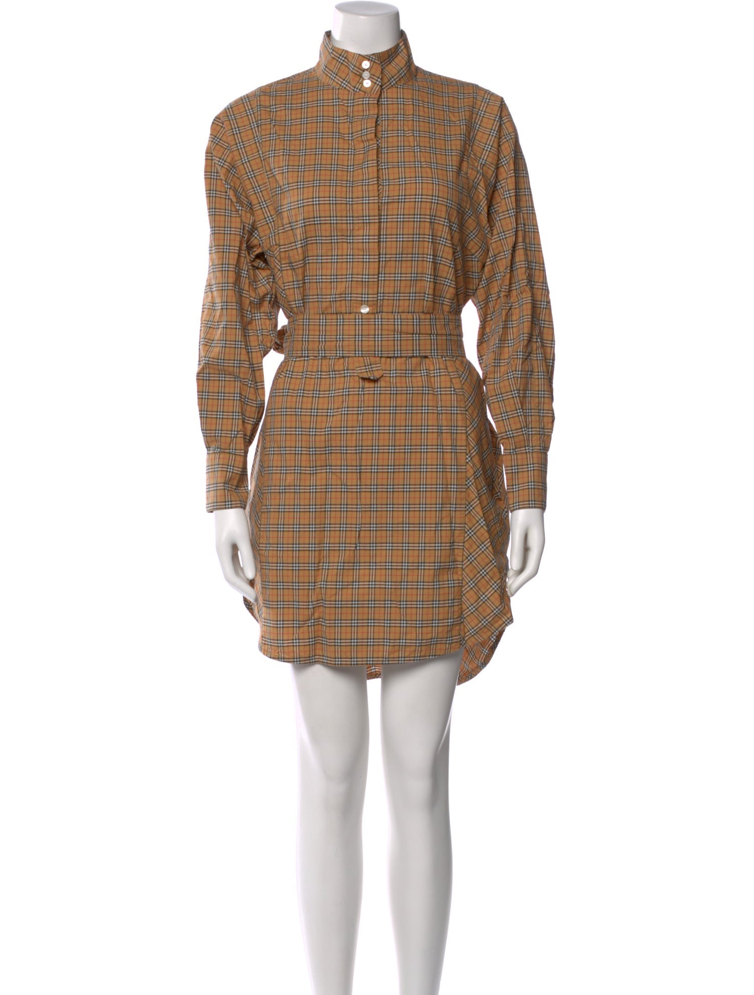 Burberry Plaid Print Mini Dress