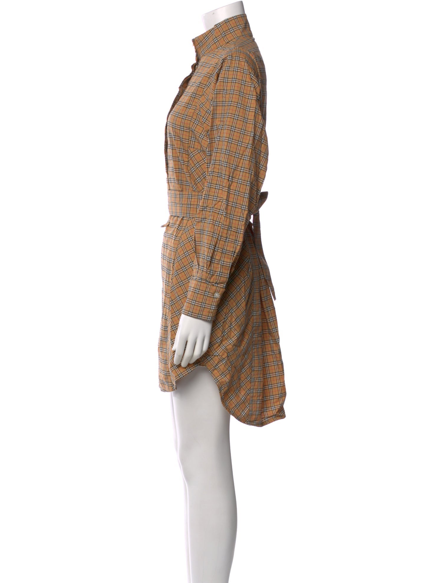 Burberry Plaid Print Mini Dress