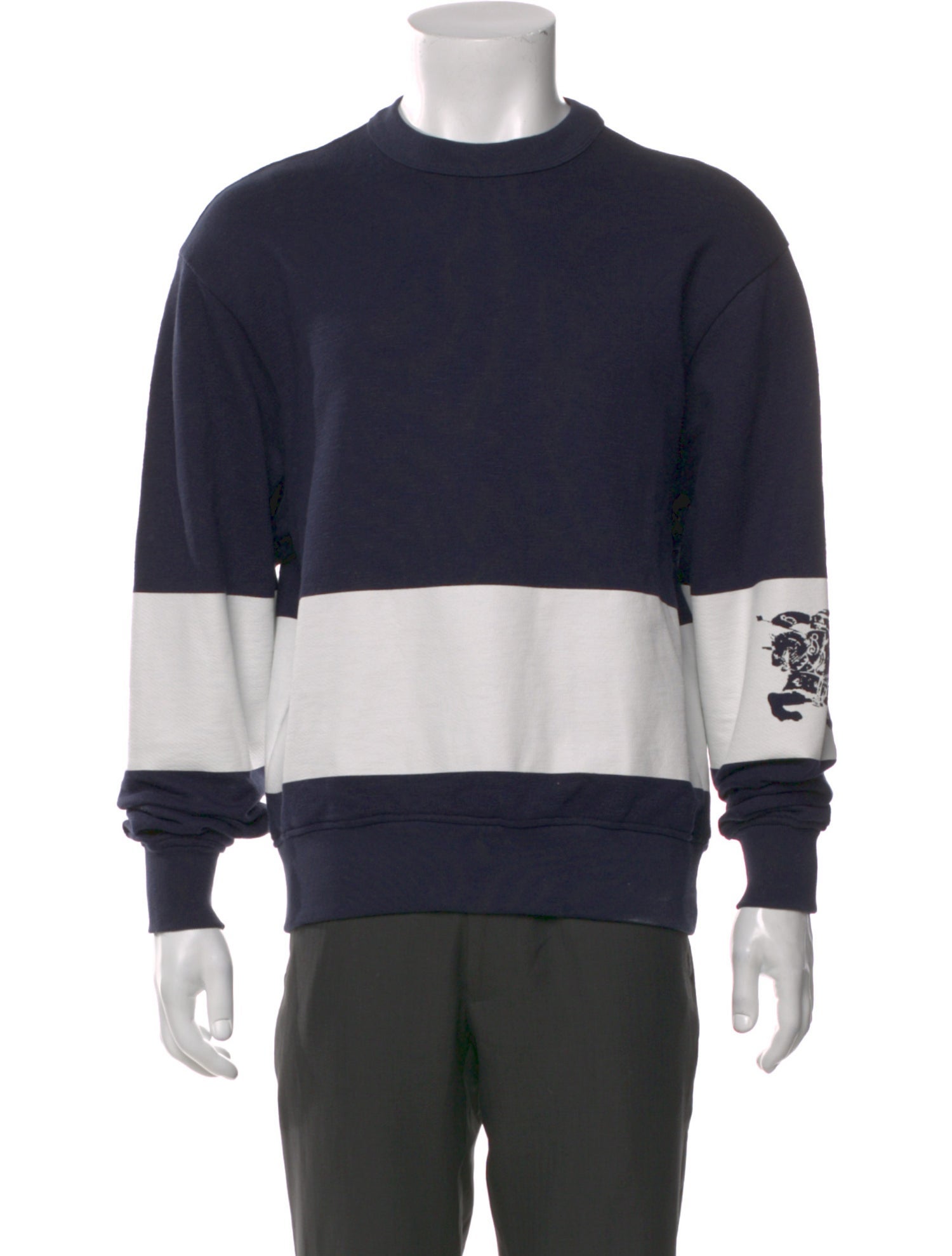 Burberry Colorblock Pattern Crew Neck Pullover w/ Tags