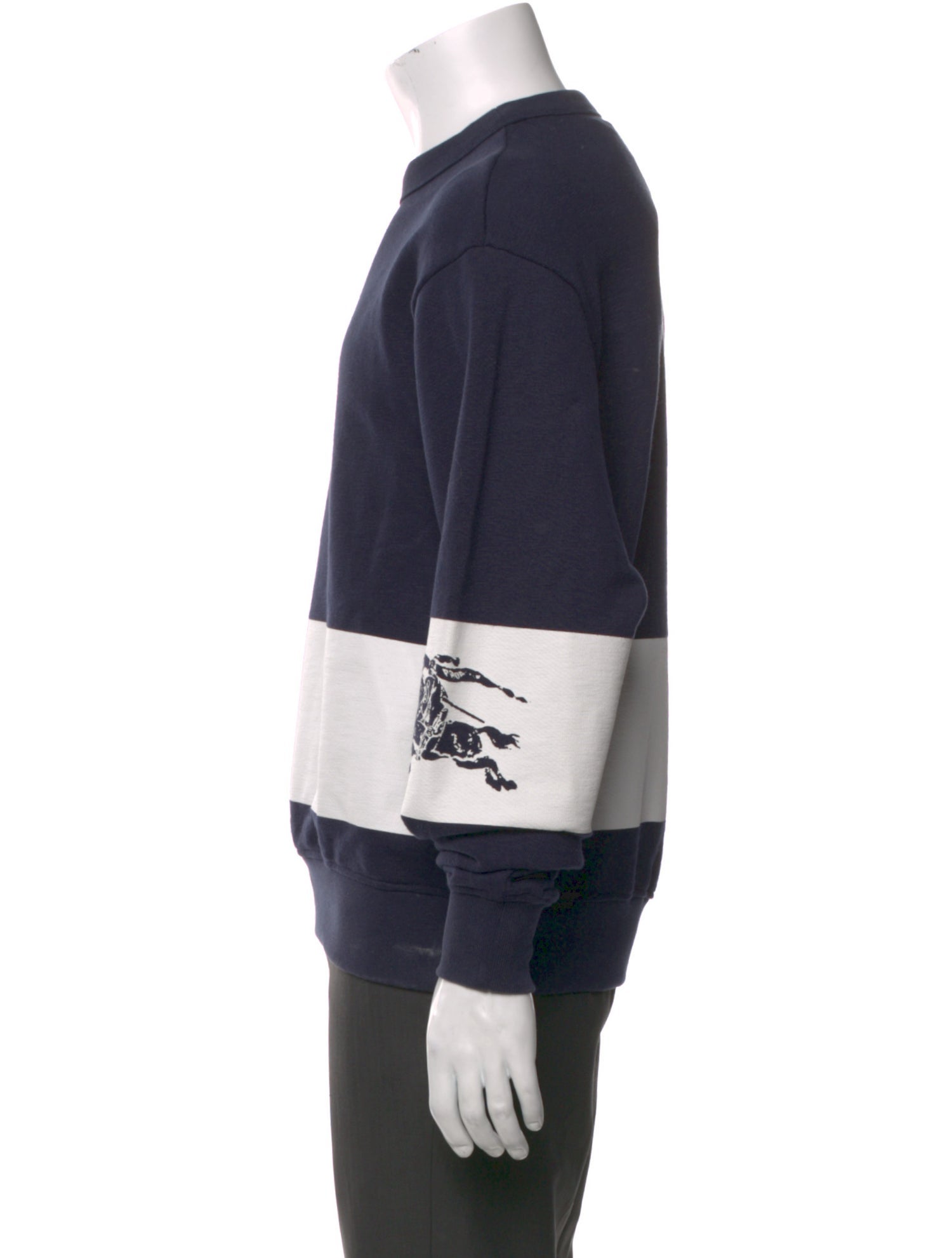 Burberry Colorblock Pattern Crew Neck Pullover w/ Tags