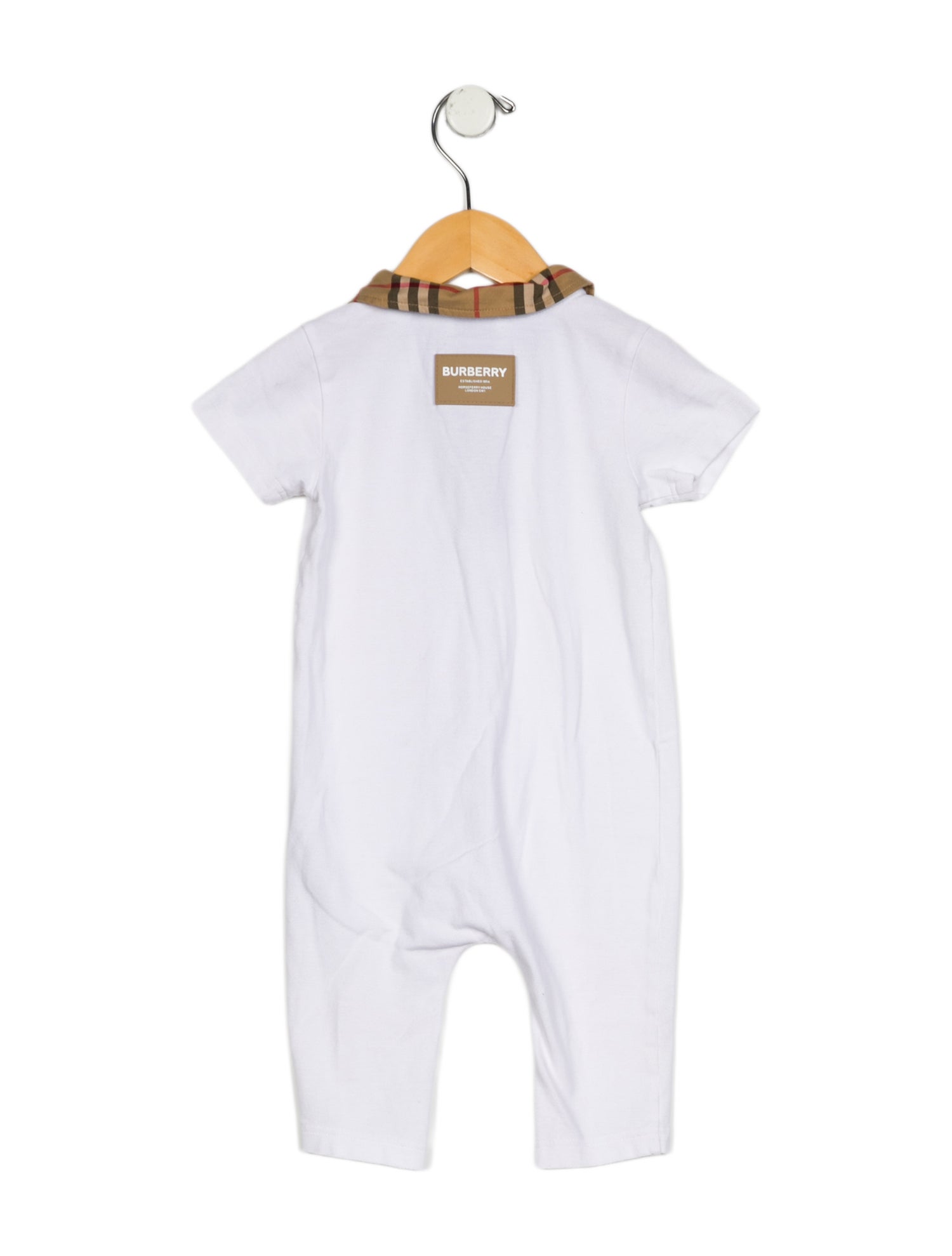 Burberry Cotton white and neutral patterned one piece