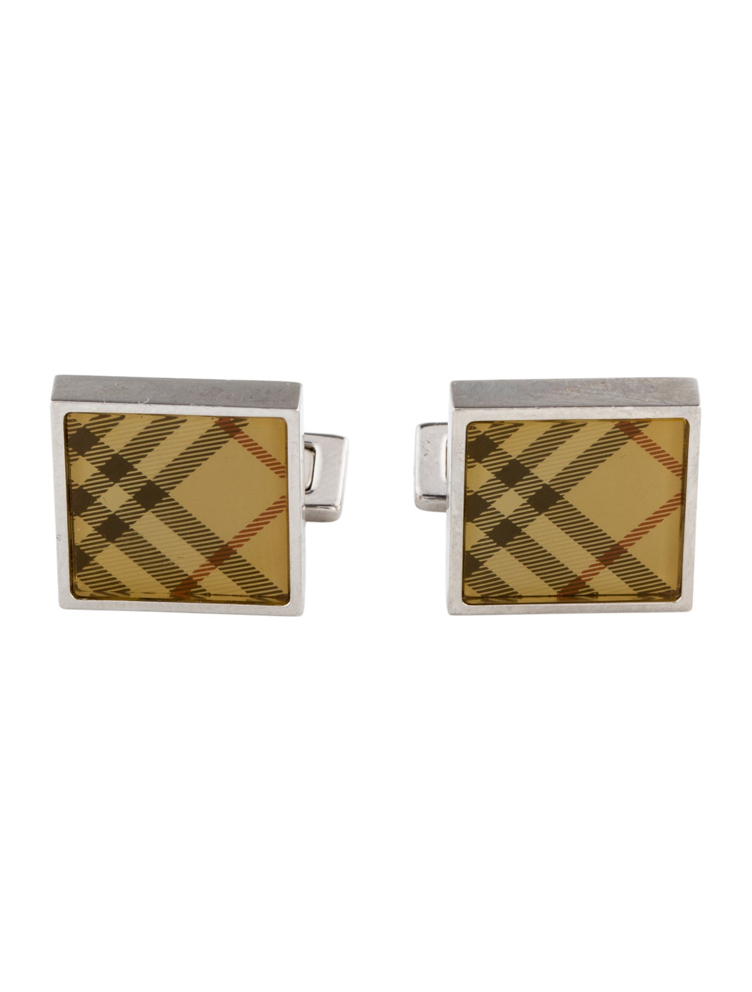 Burberry Enamel Pattern Cufflinks