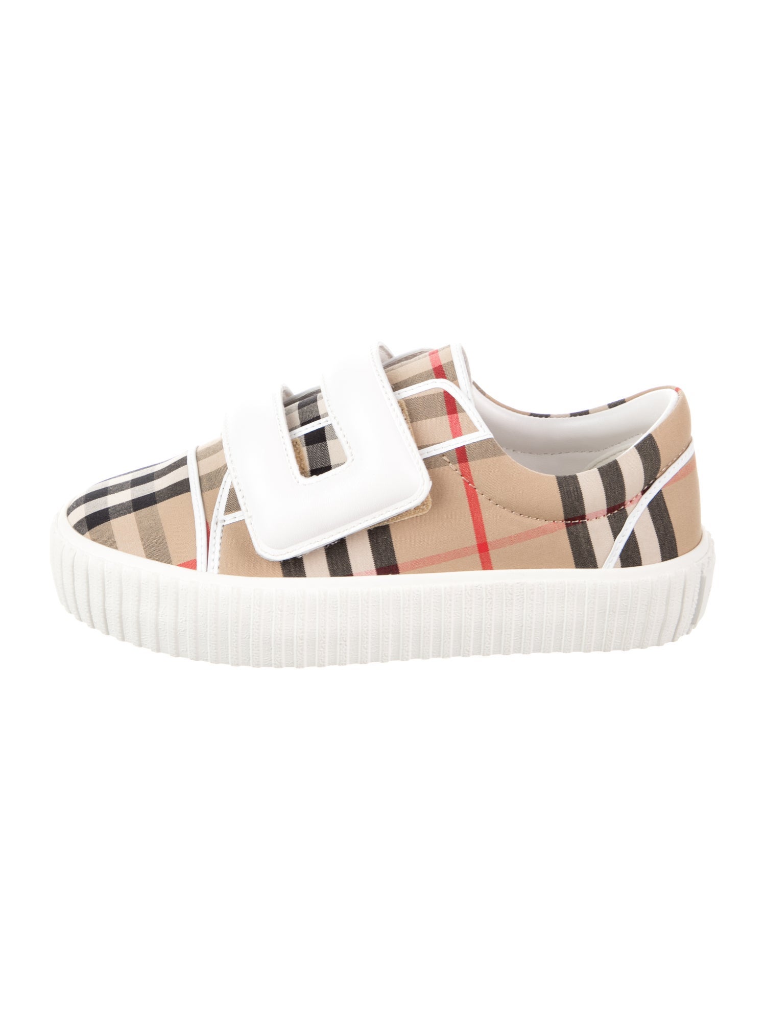 Burberry Kids' Checkprint Low Top Sneakers w/ Tags
