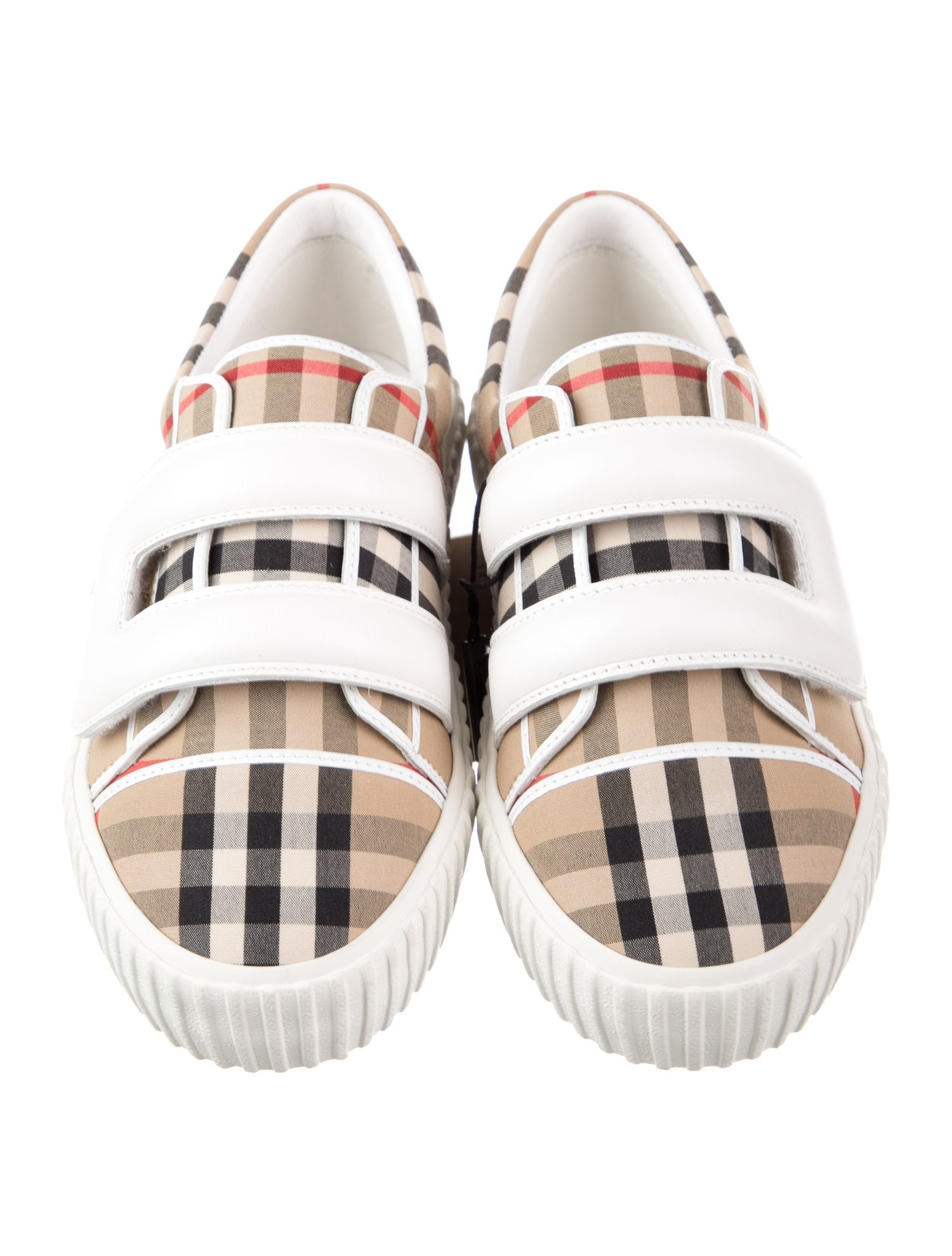 Burberry Kids' Checkprint Low Top Sneakers w/ Tags