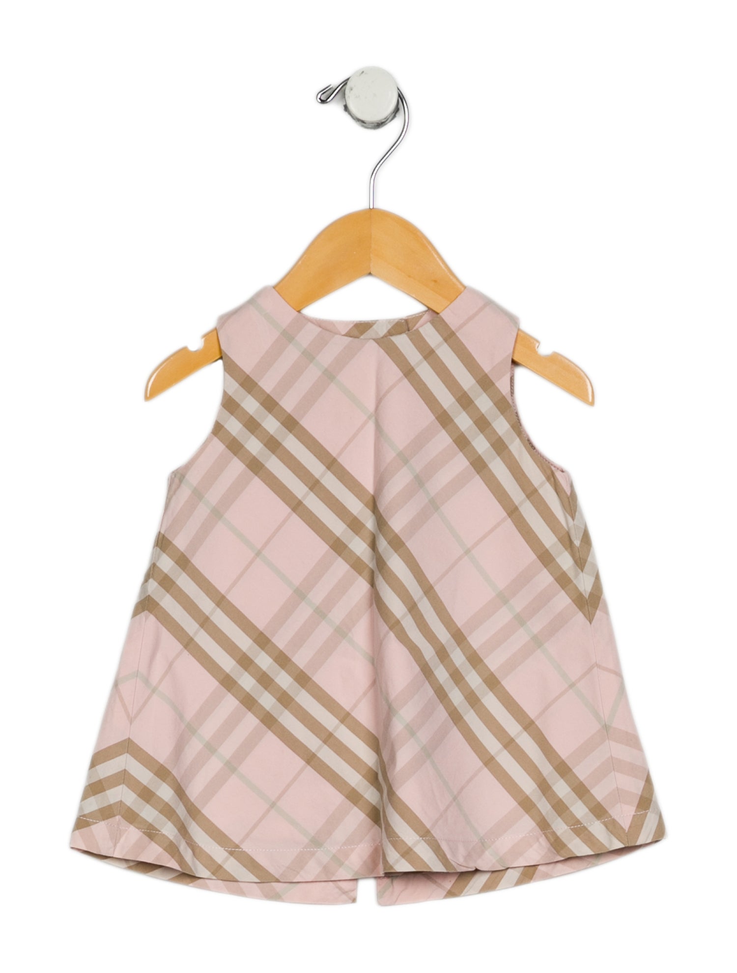 Burberry Pink and neutral patterned sleeveless dress