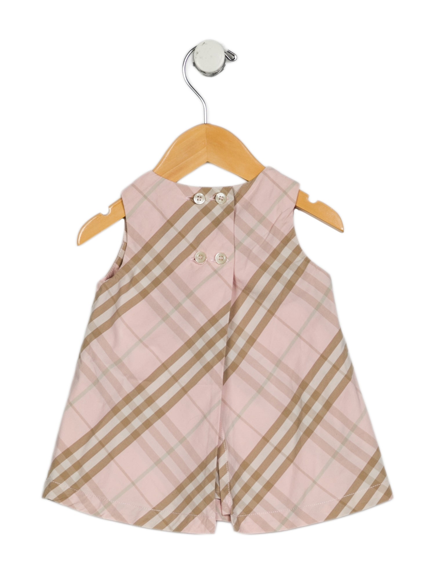 Burberry Pink and neutral patterned sleeveless dress