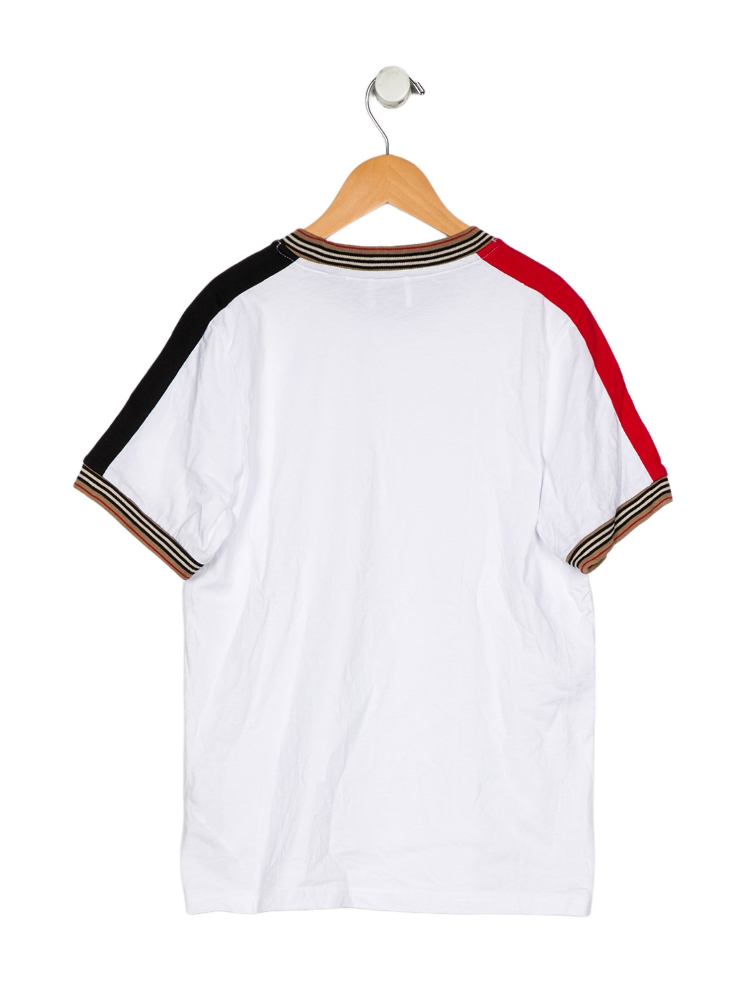 Burberry Cotton white and neutral patterned casual short sleeve T-shirt