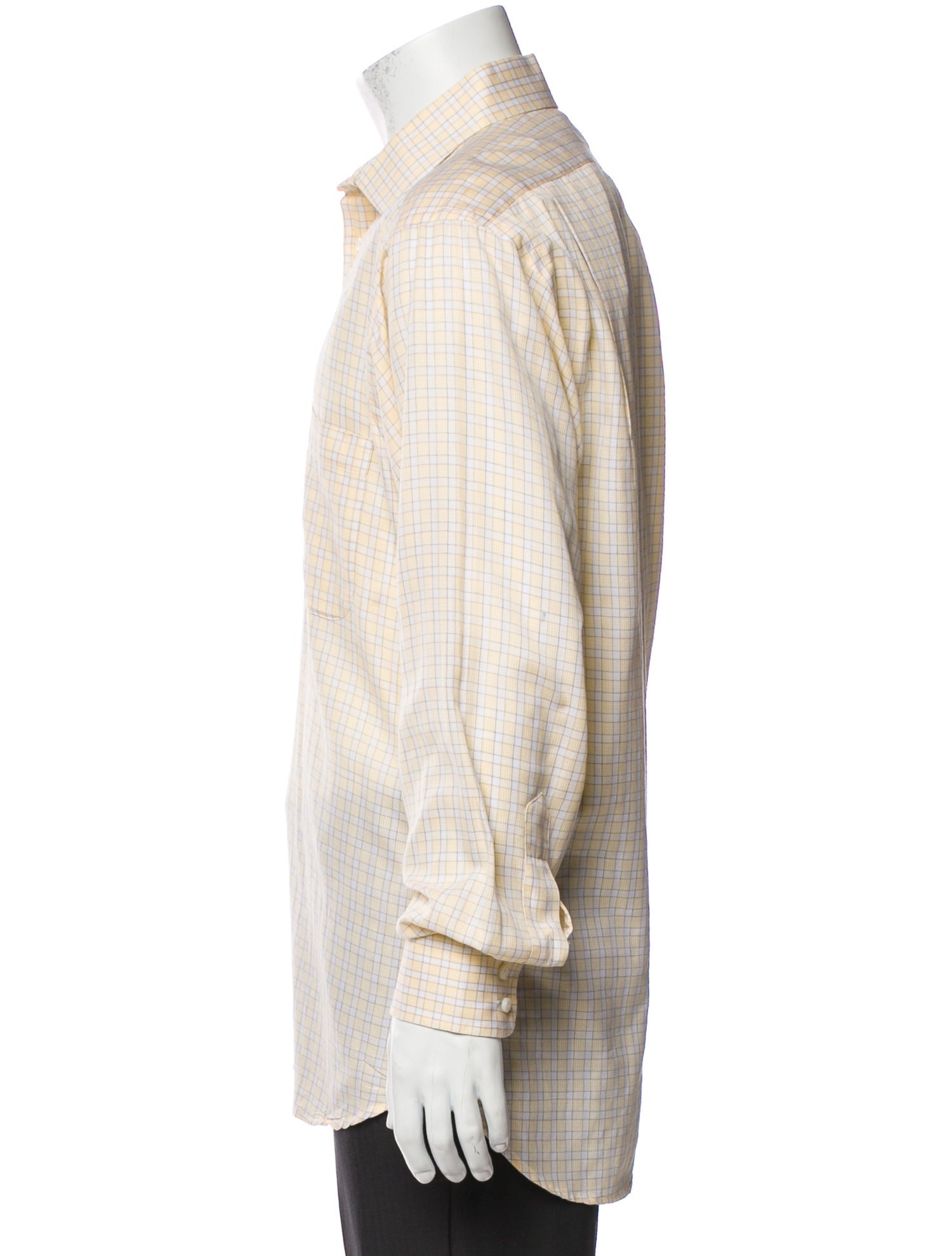 Burberry London Vintage Plaid Print Dress Shirt