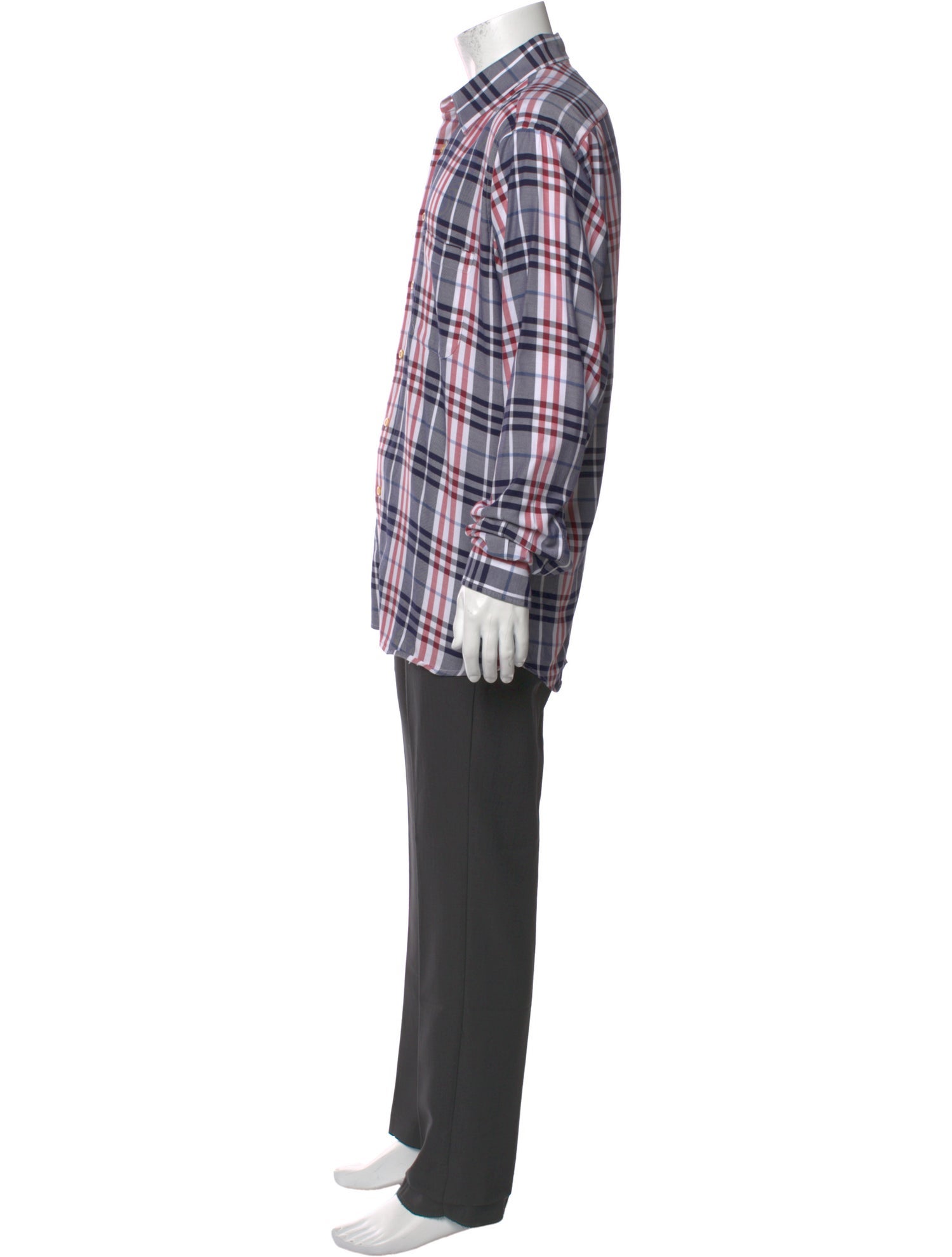 Burberry London Plaid Print Long Sleeve Shirt