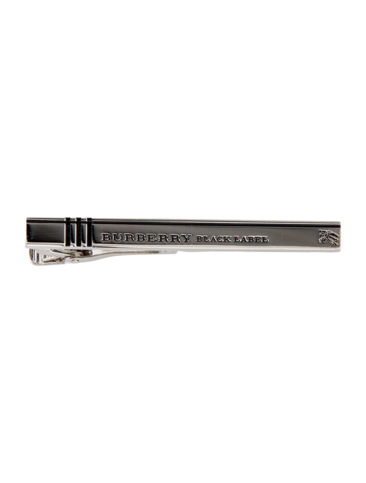 Burberry Enamel 'Black Label' Tie Clip