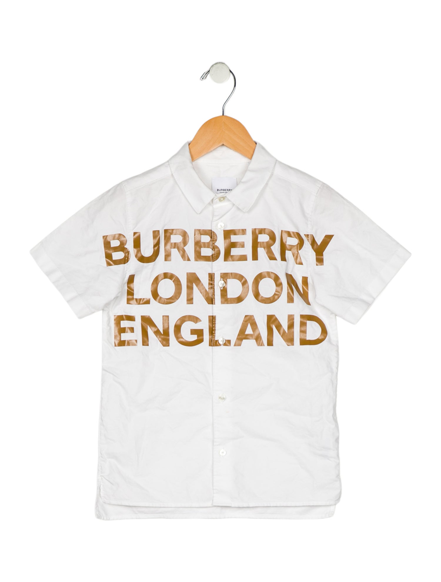 Burberry Boys' Graphic Short Sleeve Button Up Shirt