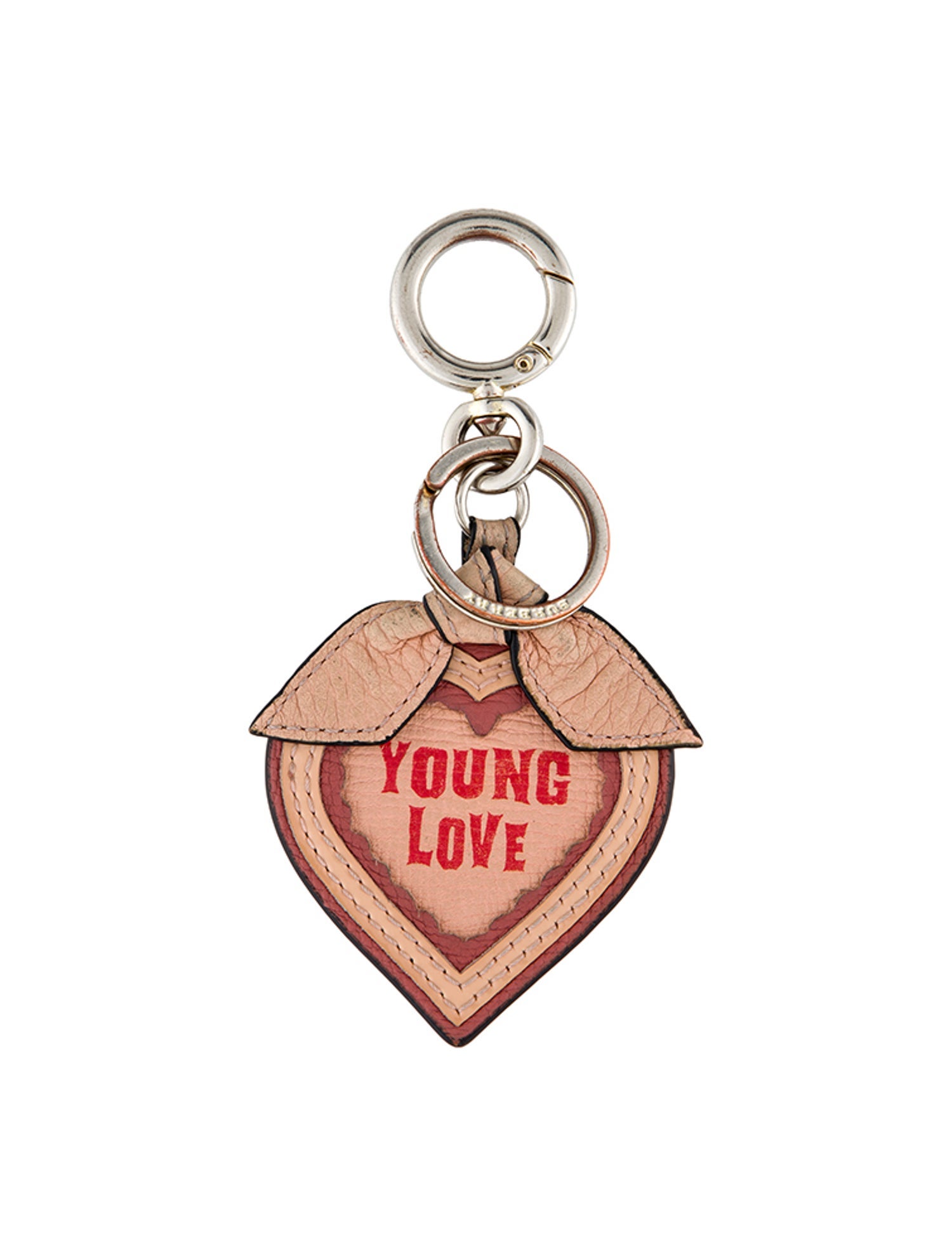 Burberry Leather Heart Keychain