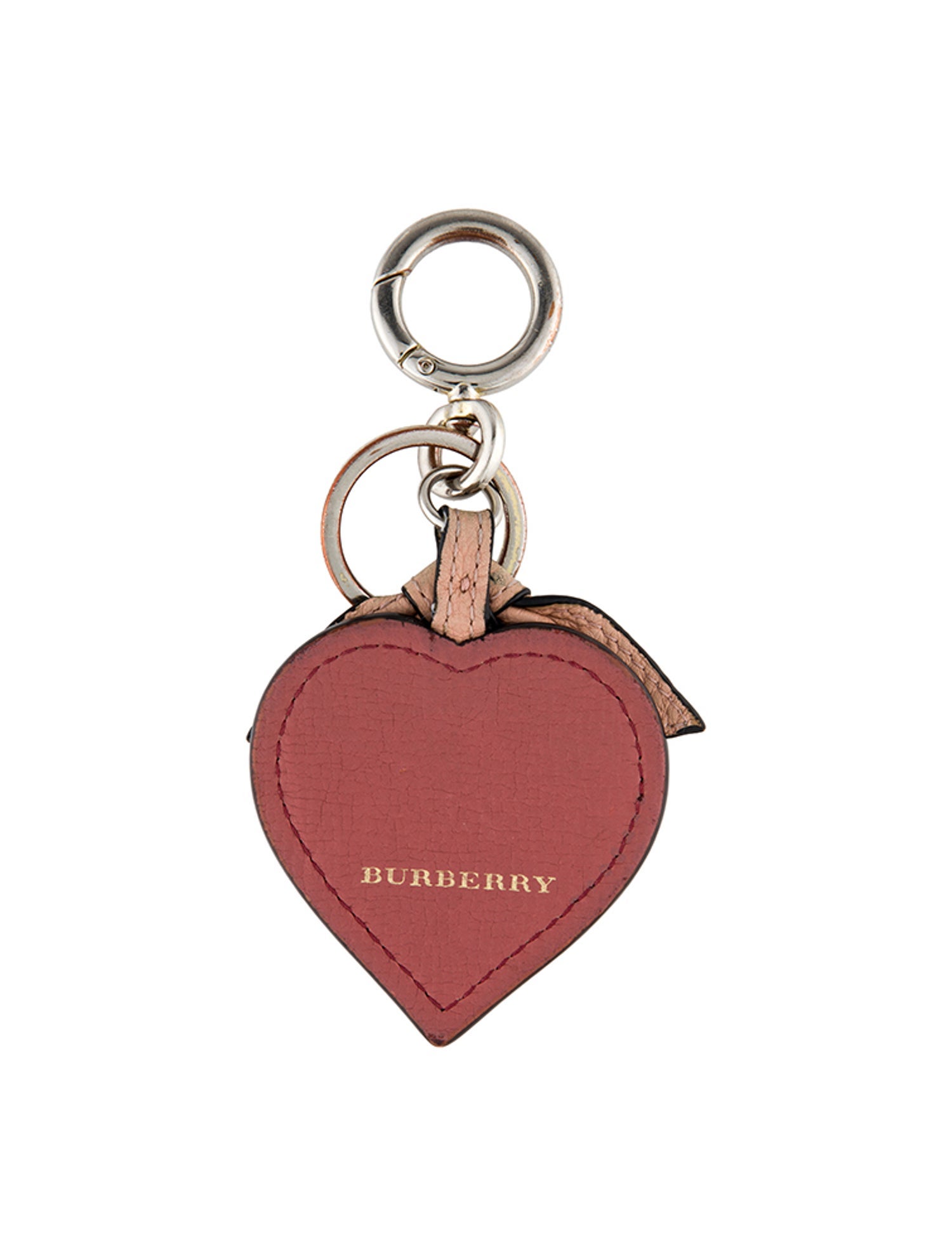 Burberry Leather Heart Keychain