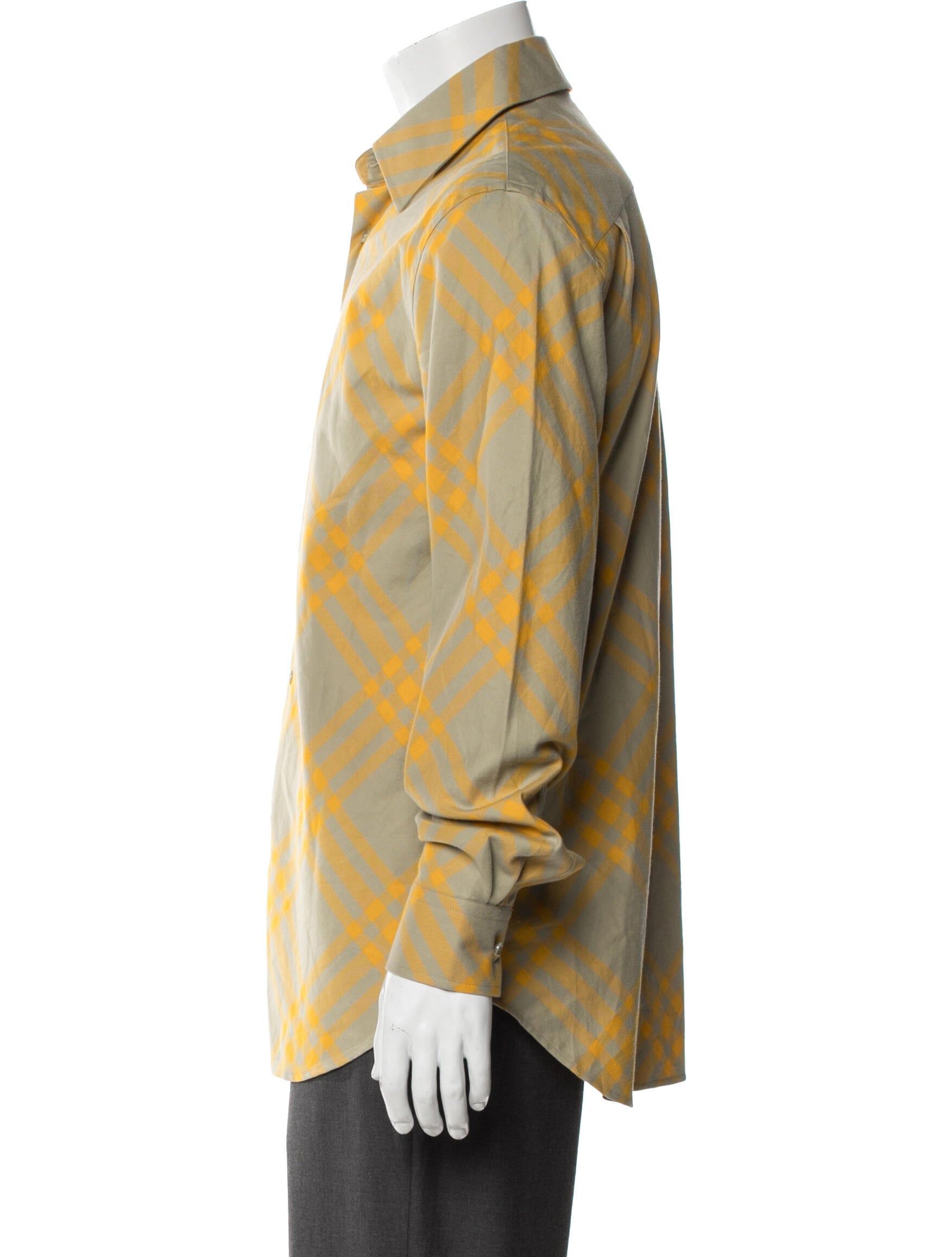 Burberry Plaid Print Long Sleeve Dress Shirt w/ Tags