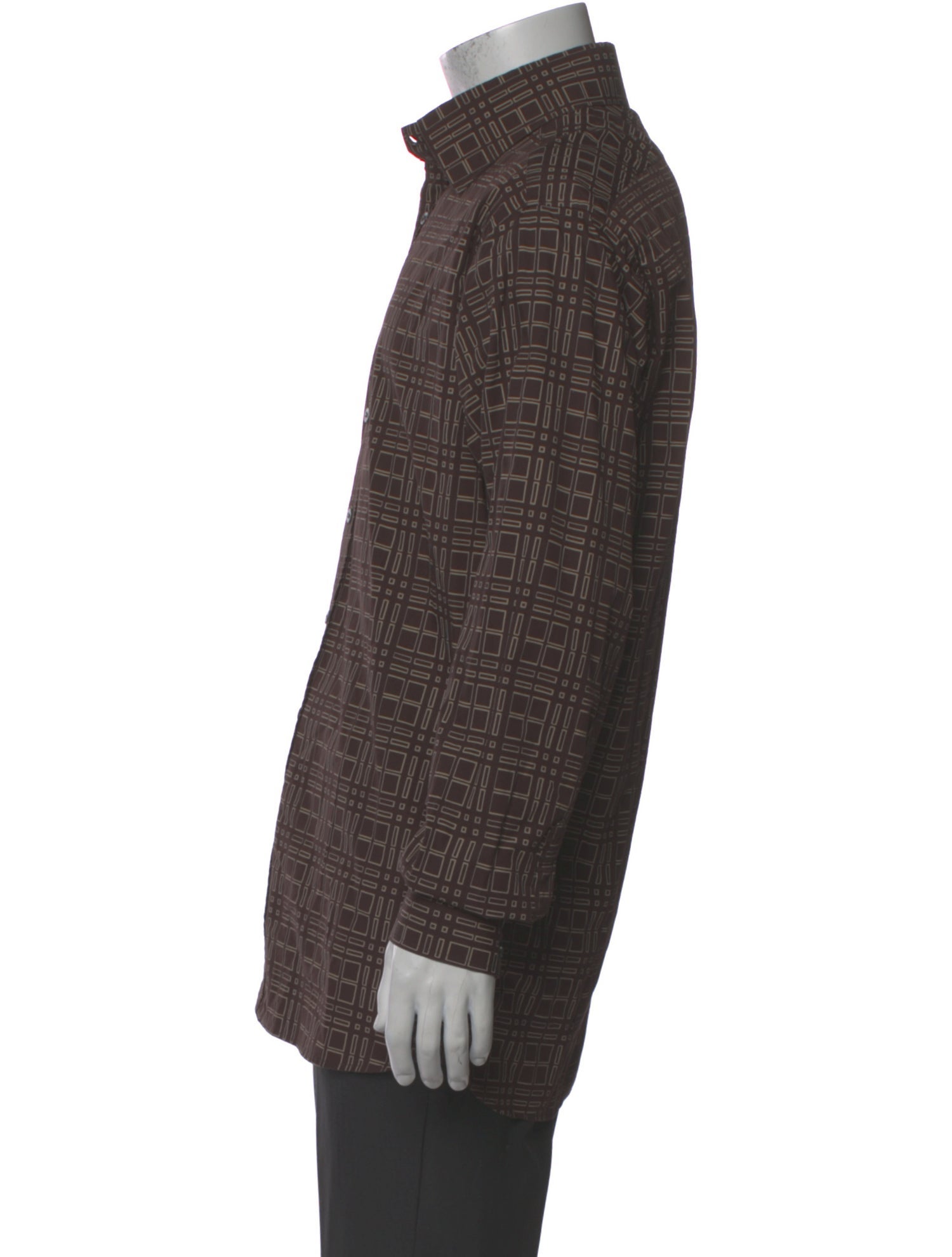 Burberry London Plaid Print Long Sleeve Dress Shirt