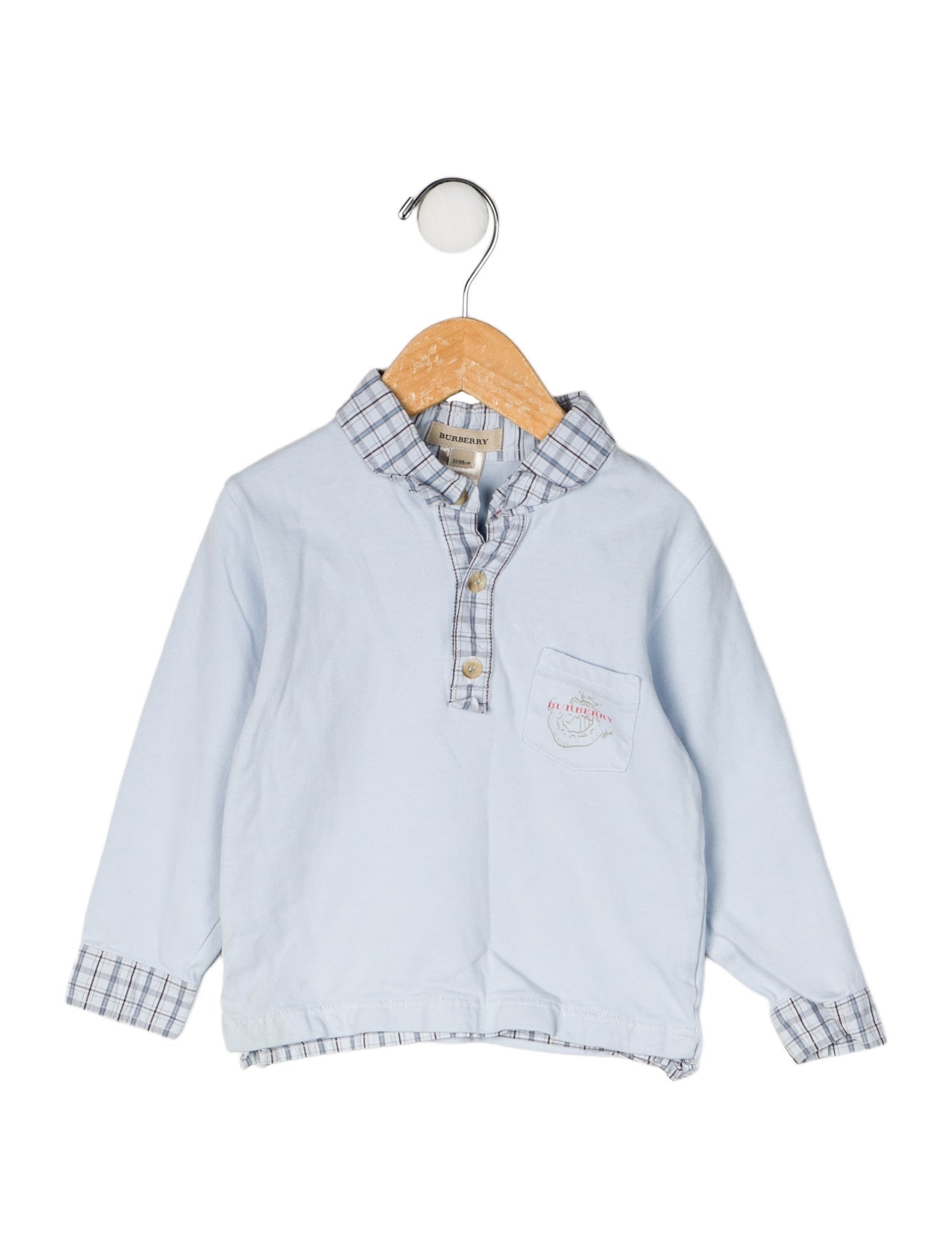 Burberry Cotton Long Sleeve Polo Shirt