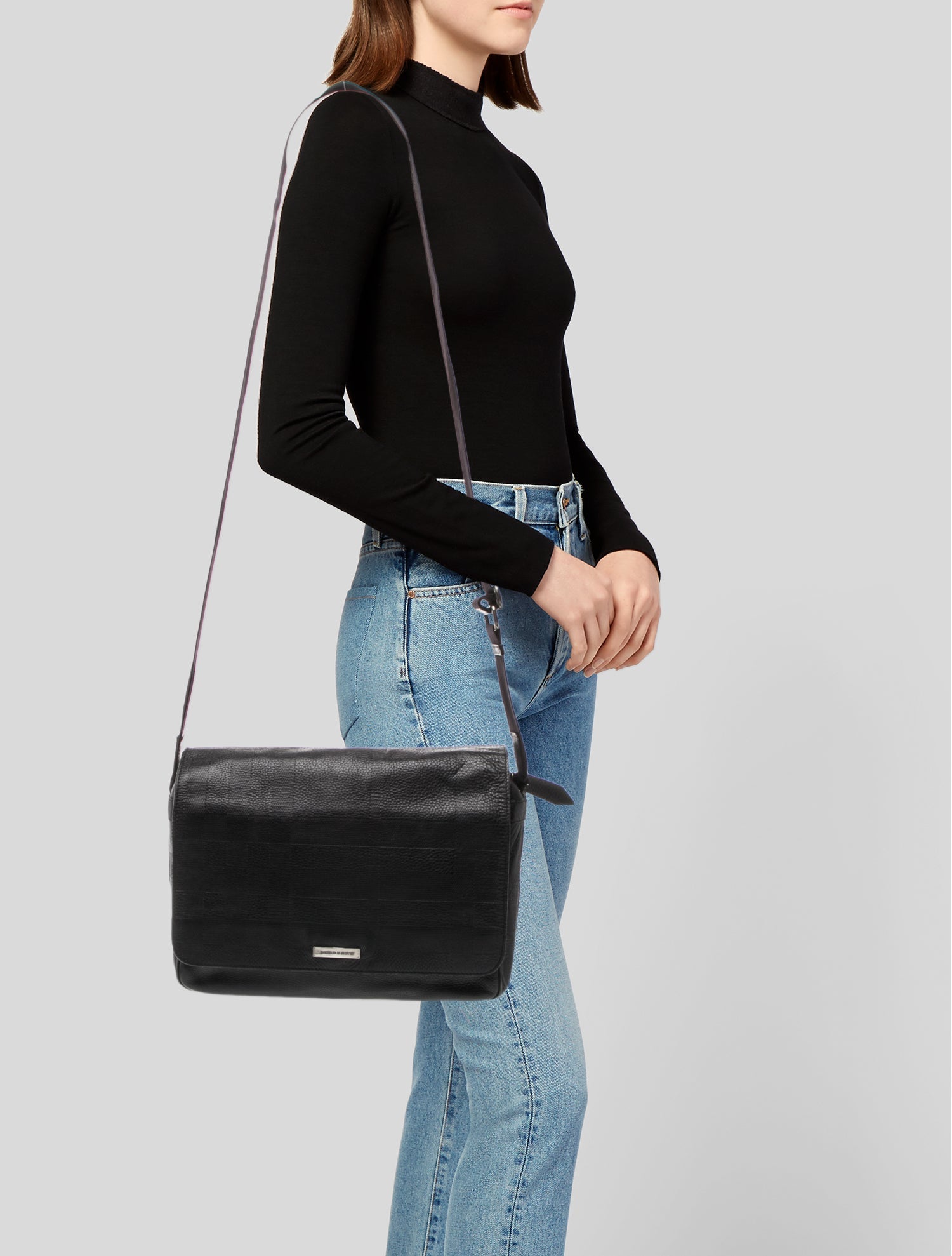 Burberry Leather Messenger Bag