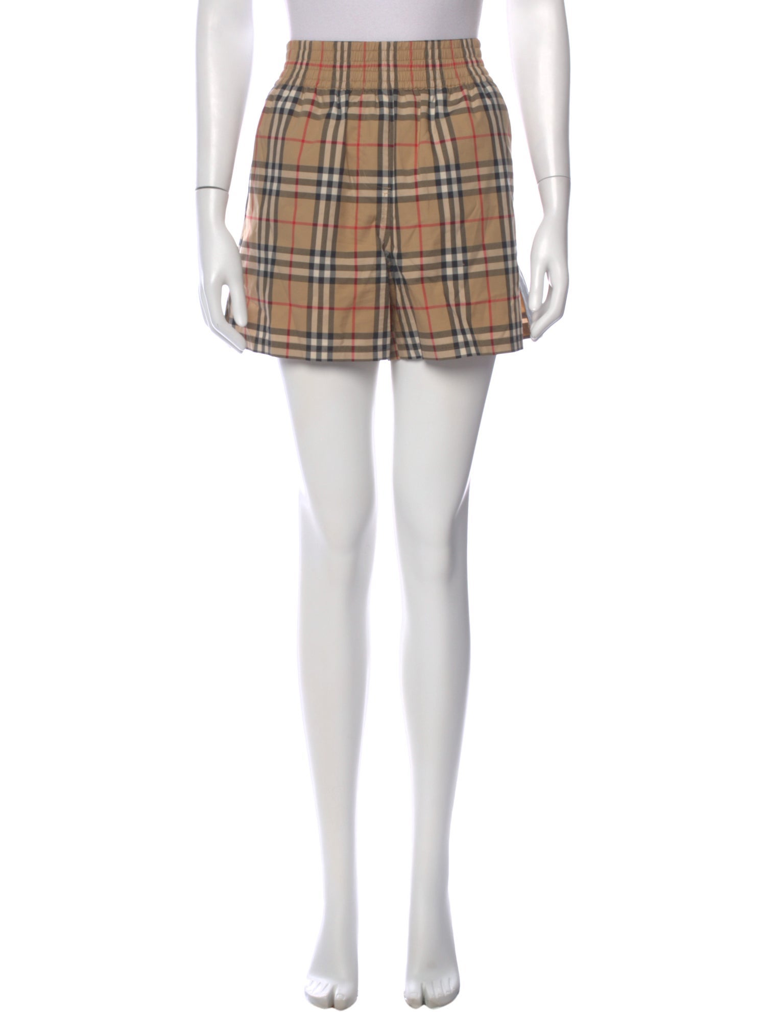Burberry Plaid Print Mini Shorts
