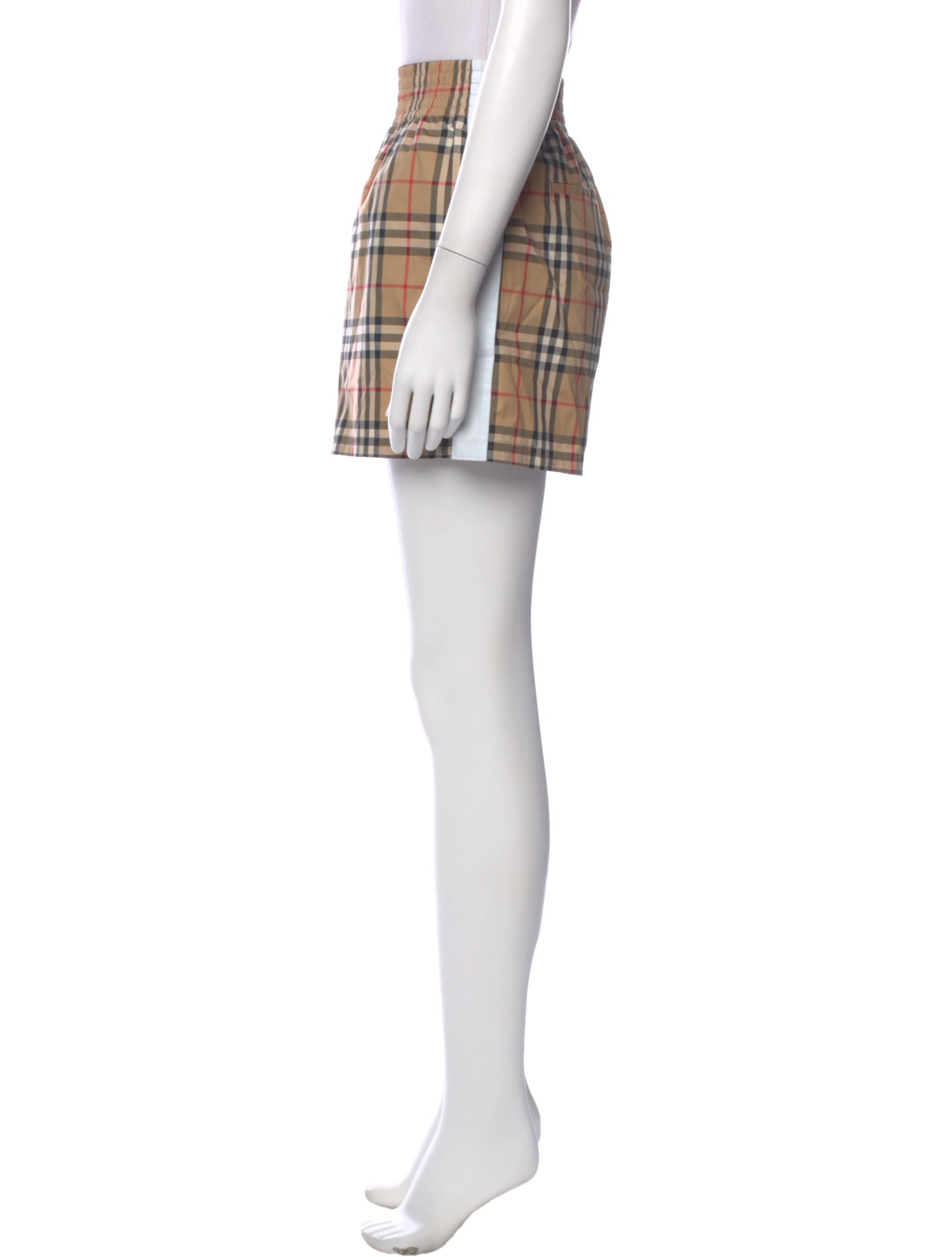 Burberry Plaid Print Mini Shorts