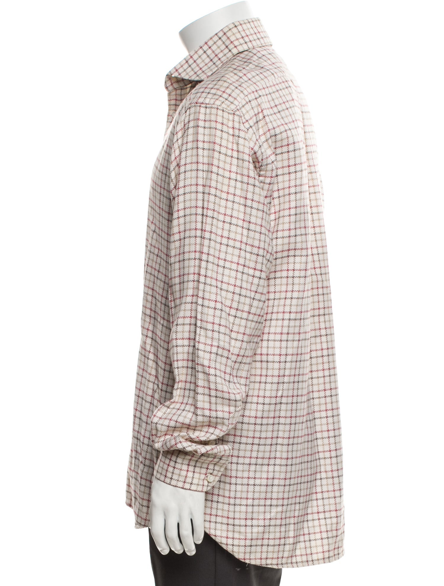 Burberry London Plaid Print Long Sleeve Shirt