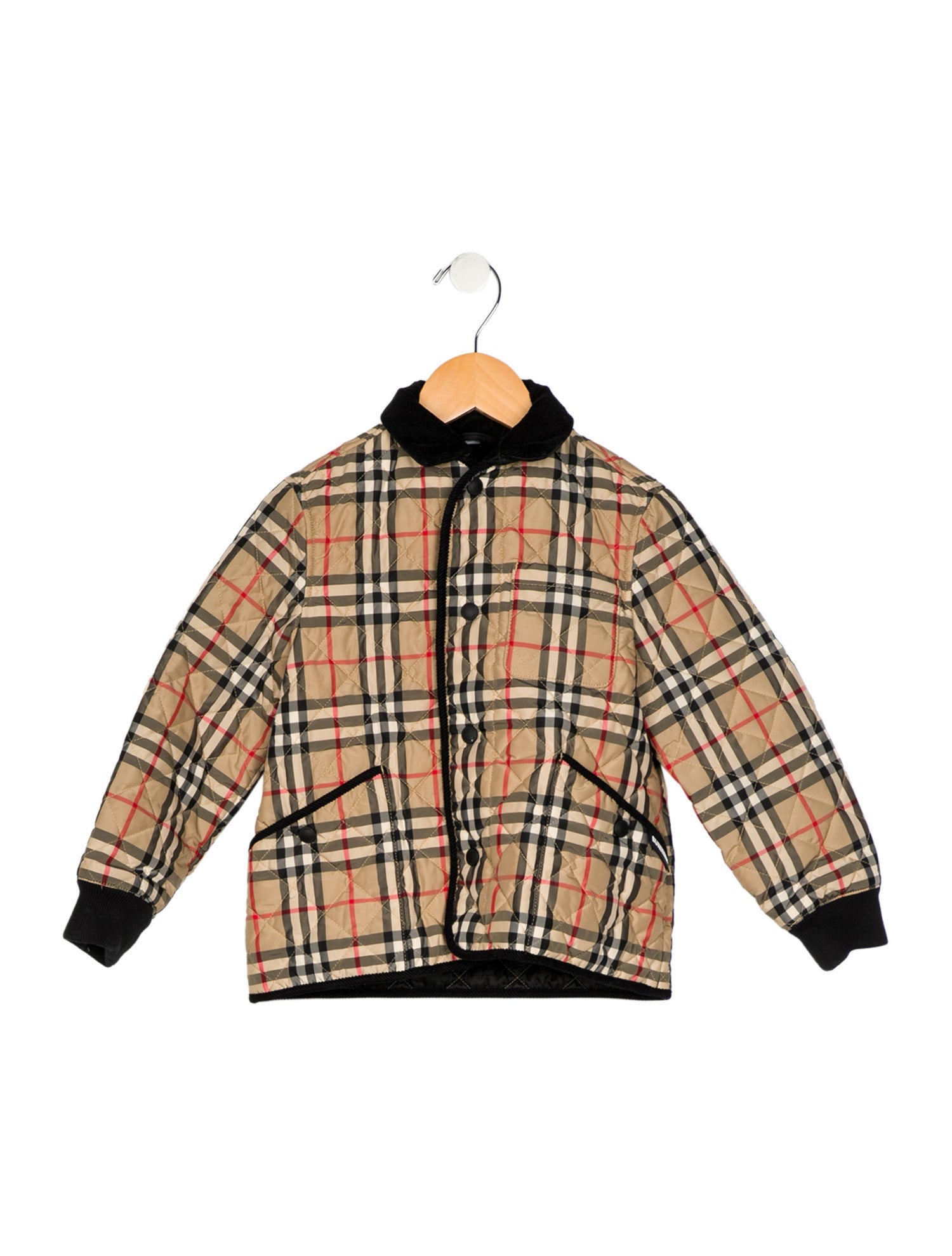 Burberry Neutral and multicolor patterned jacket with snap closure