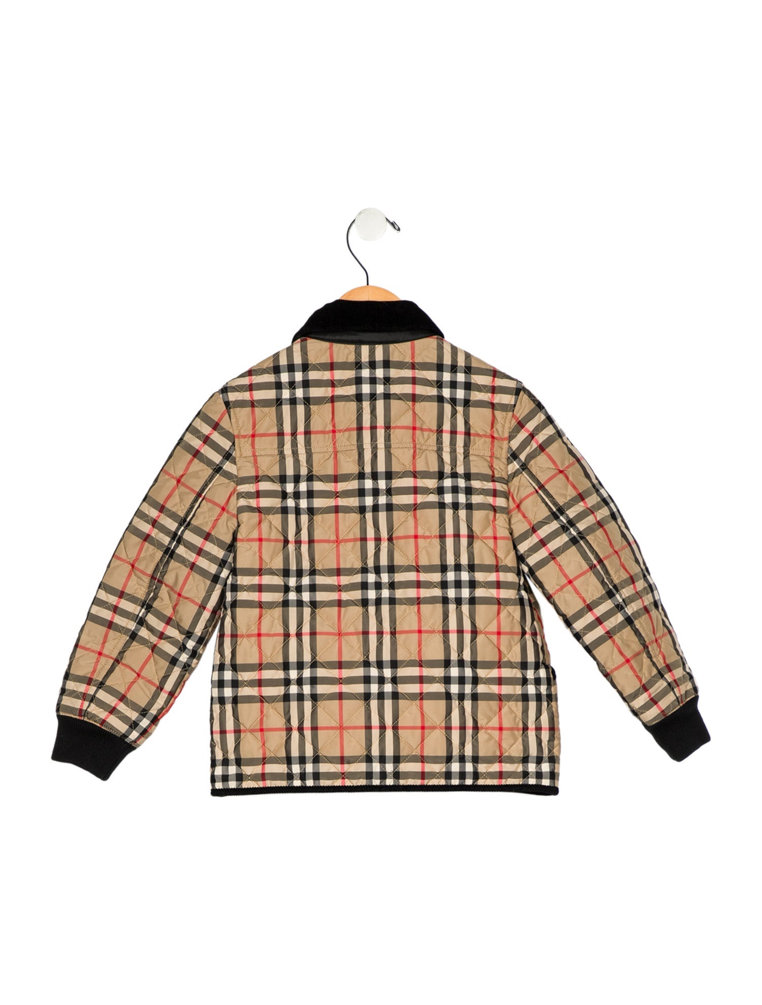 Burberry Neutral and multicolor patterned jacket with snap closure