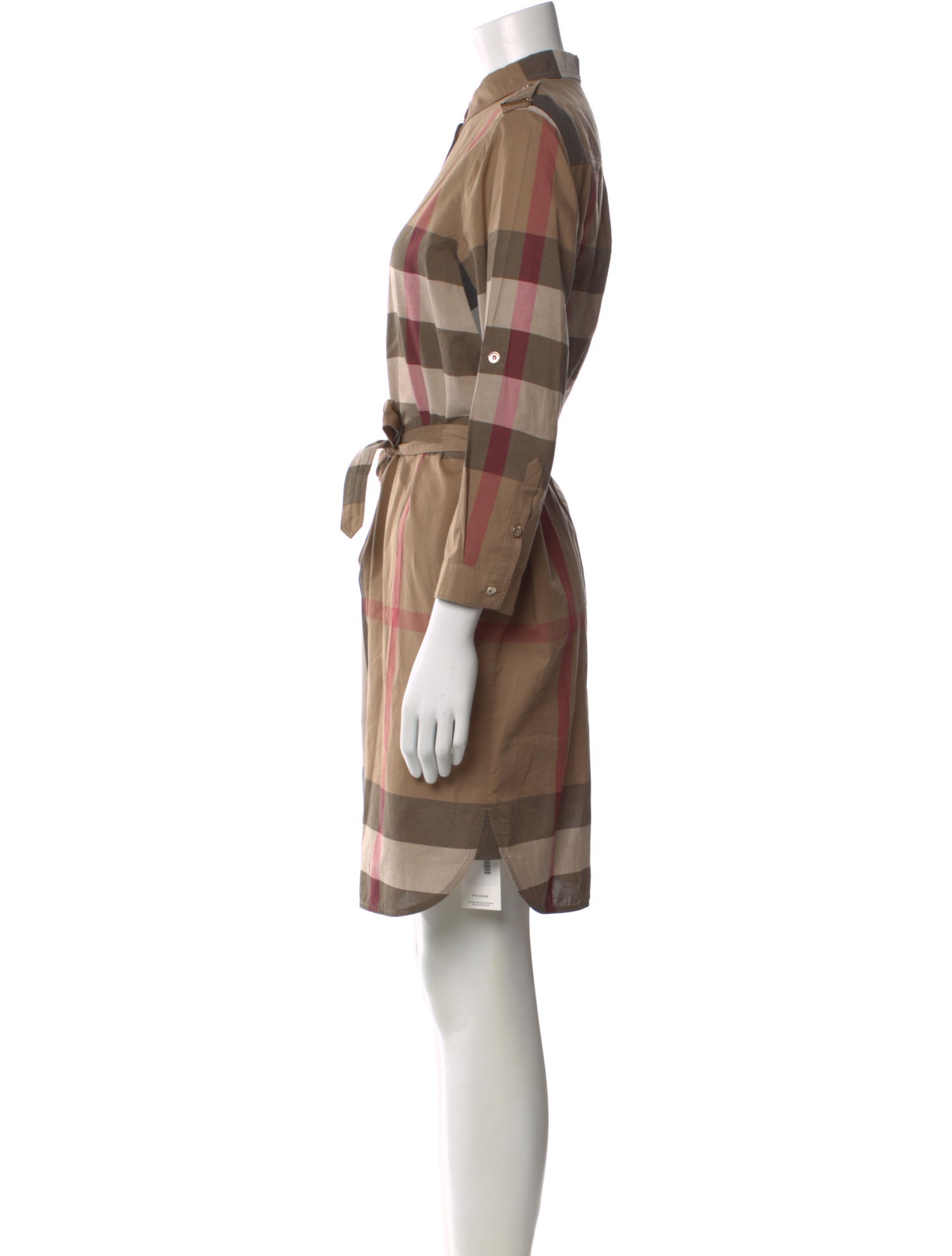 Burberry Plaid Print Mini Dress