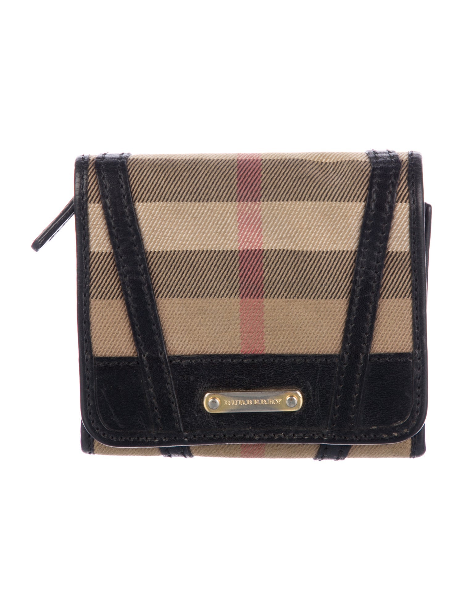 Burberry House Check Pattern Canvas Wallet