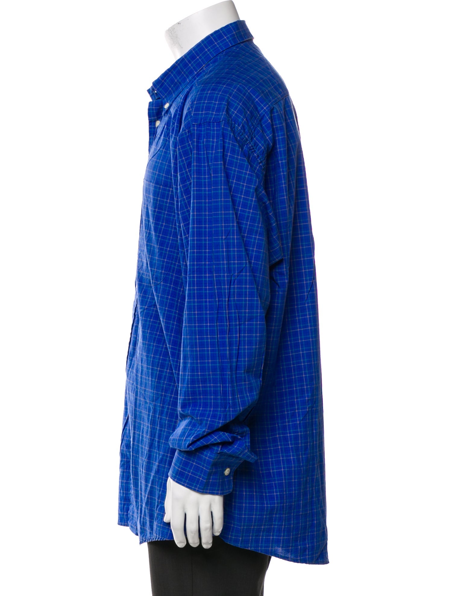 Burberry London Plaid Print Long Sleeve Shirt