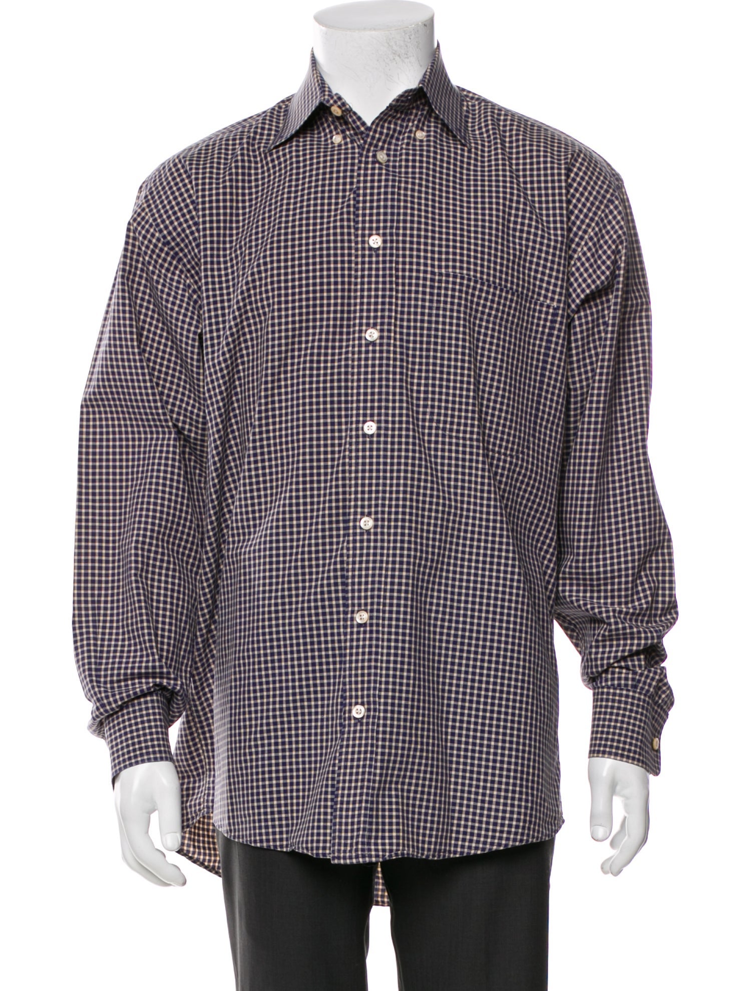 Burberry London Plaid Print Long Sleeve Shirt