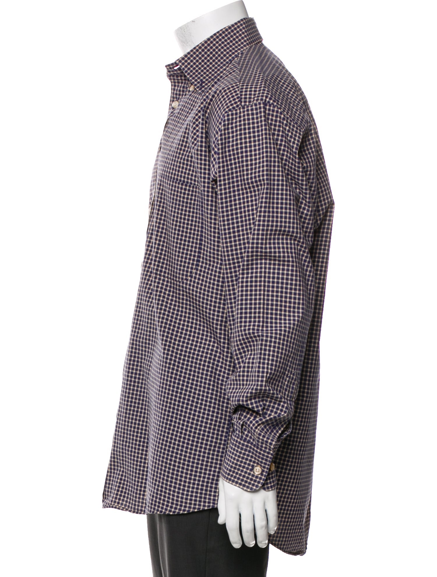 Burberry London Plaid Print Long Sleeve Shirt