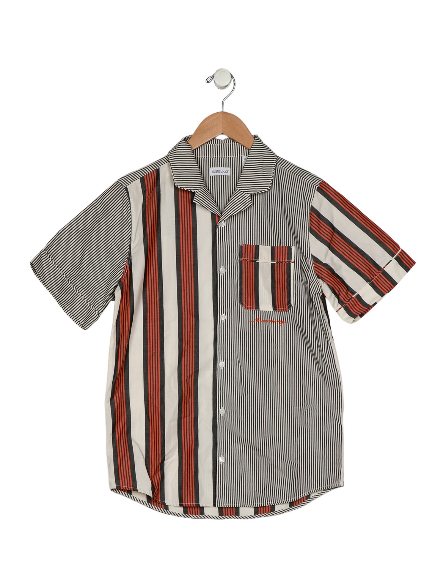 Burberry Kids Striped Button Up Shirt