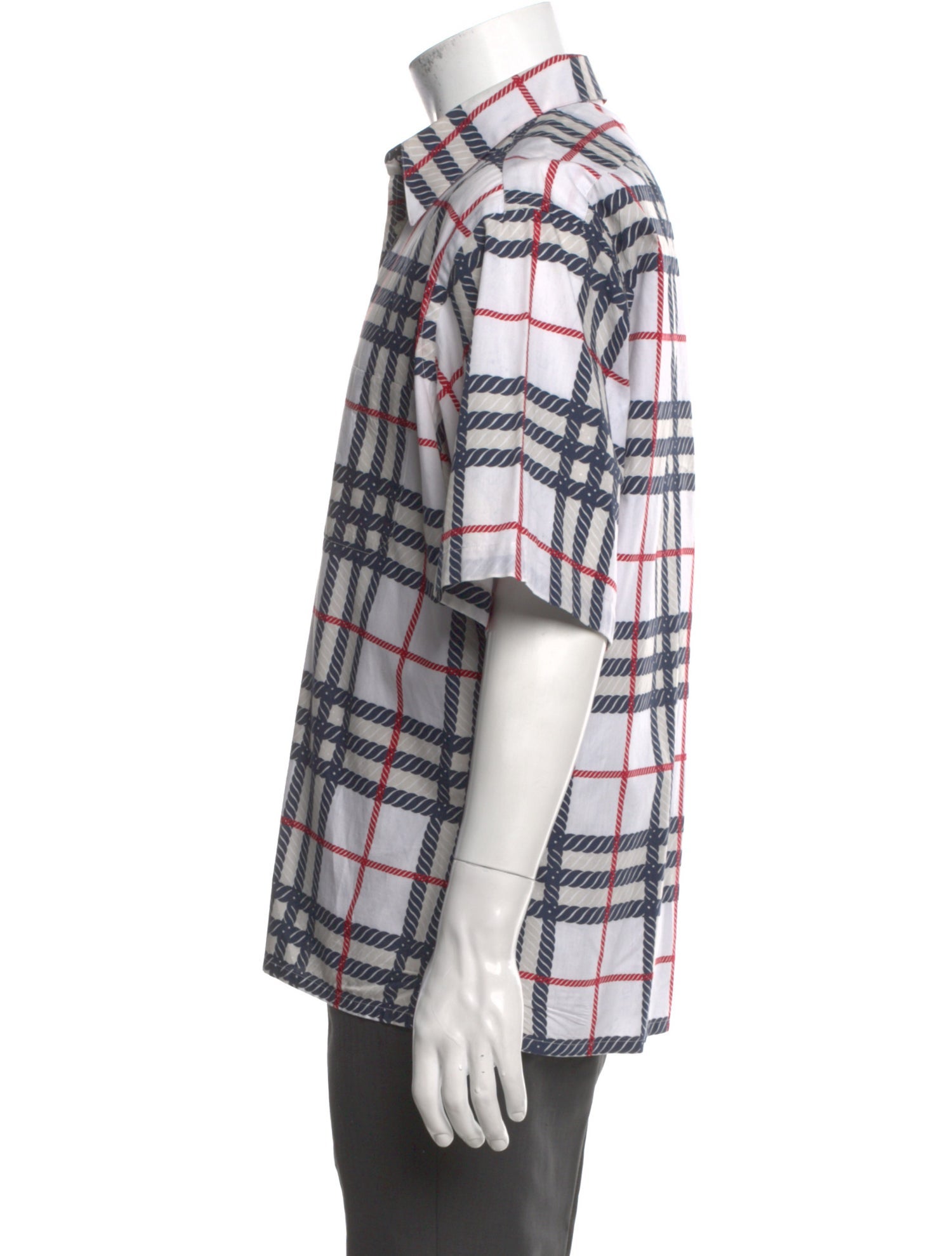 Burberry London Plaid Print Short Sleeve Shirt