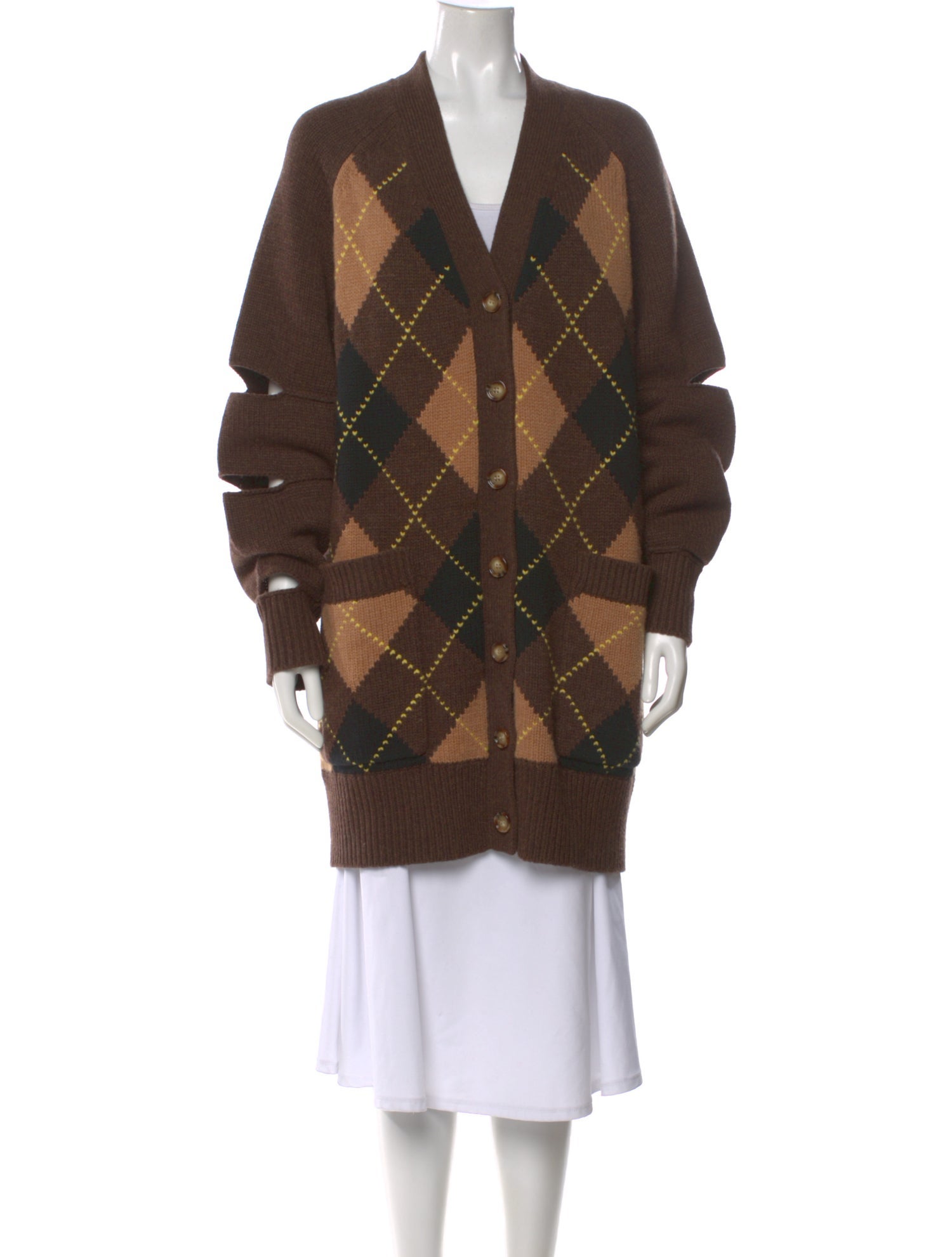 Burberry Wool Plaid Print Sweater
