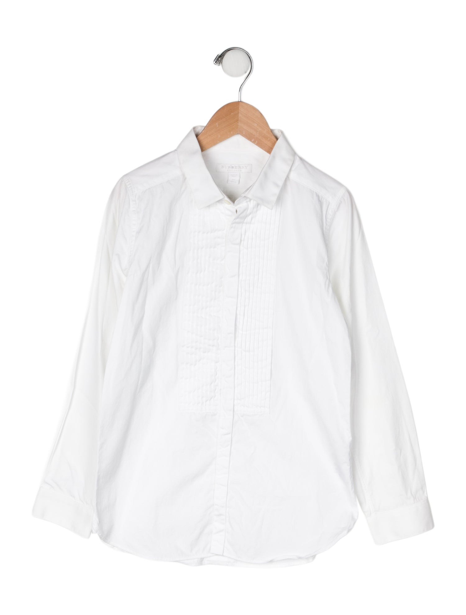 Burberry Solid Collared Dress Top