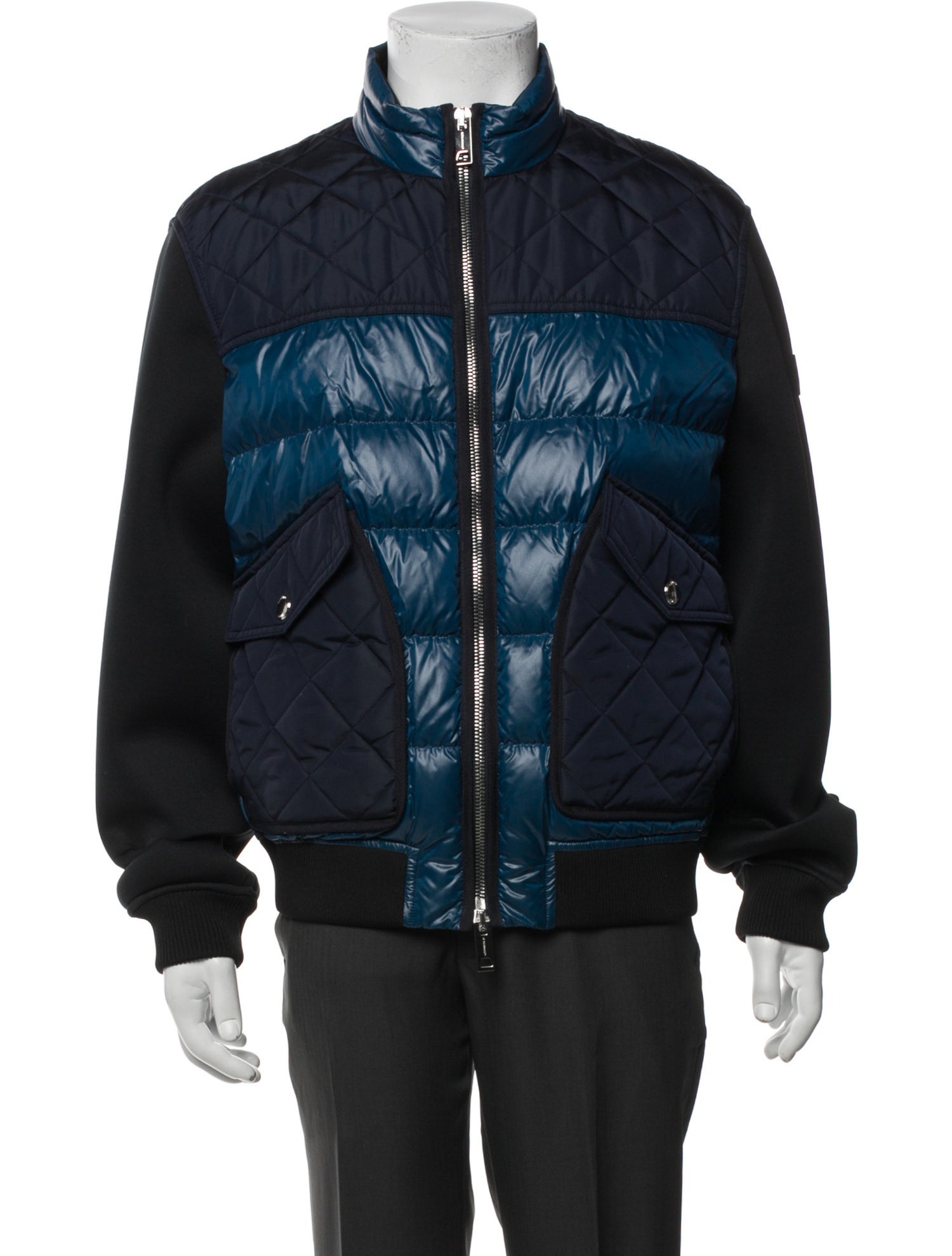 Burberry Colorblock Pattern Puffer Coat