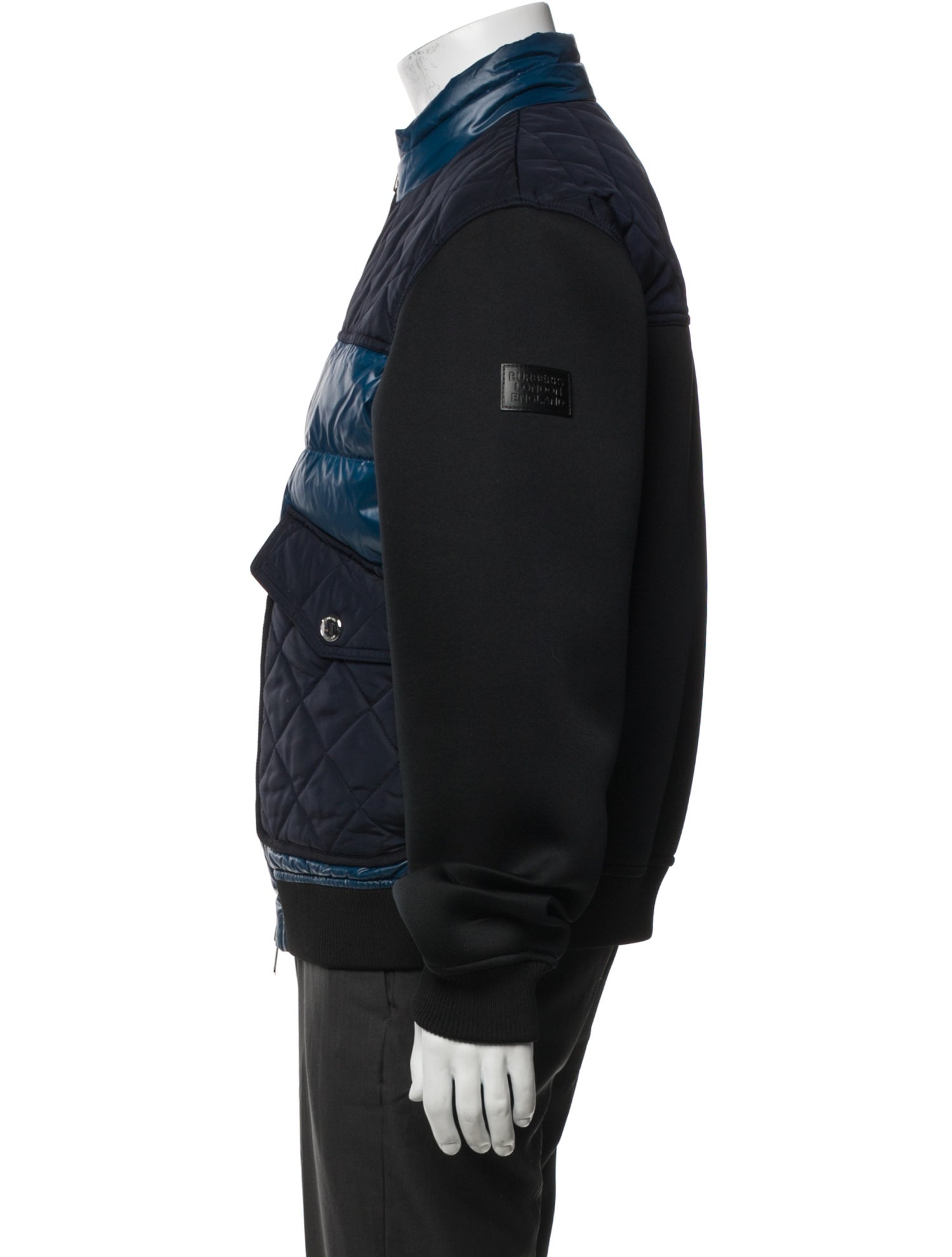 Burberry Colorblock Pattern Puffer Coat