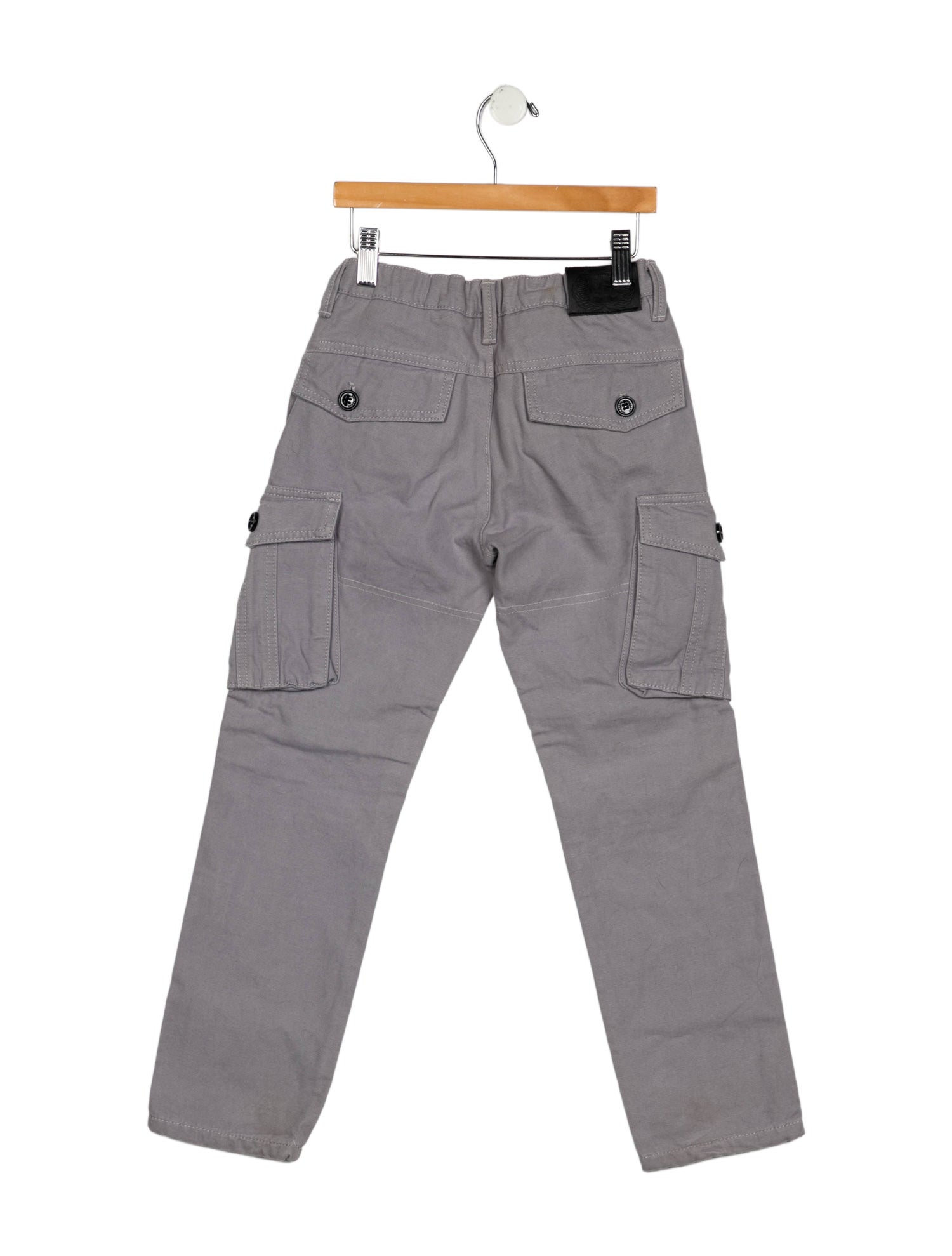 Burberry Cotton grey pants with zip and button closure