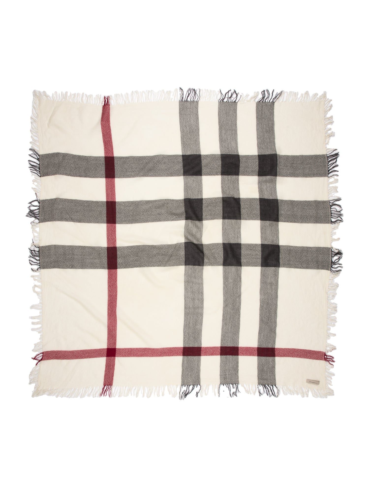 Burberry Plaid Print Scarf