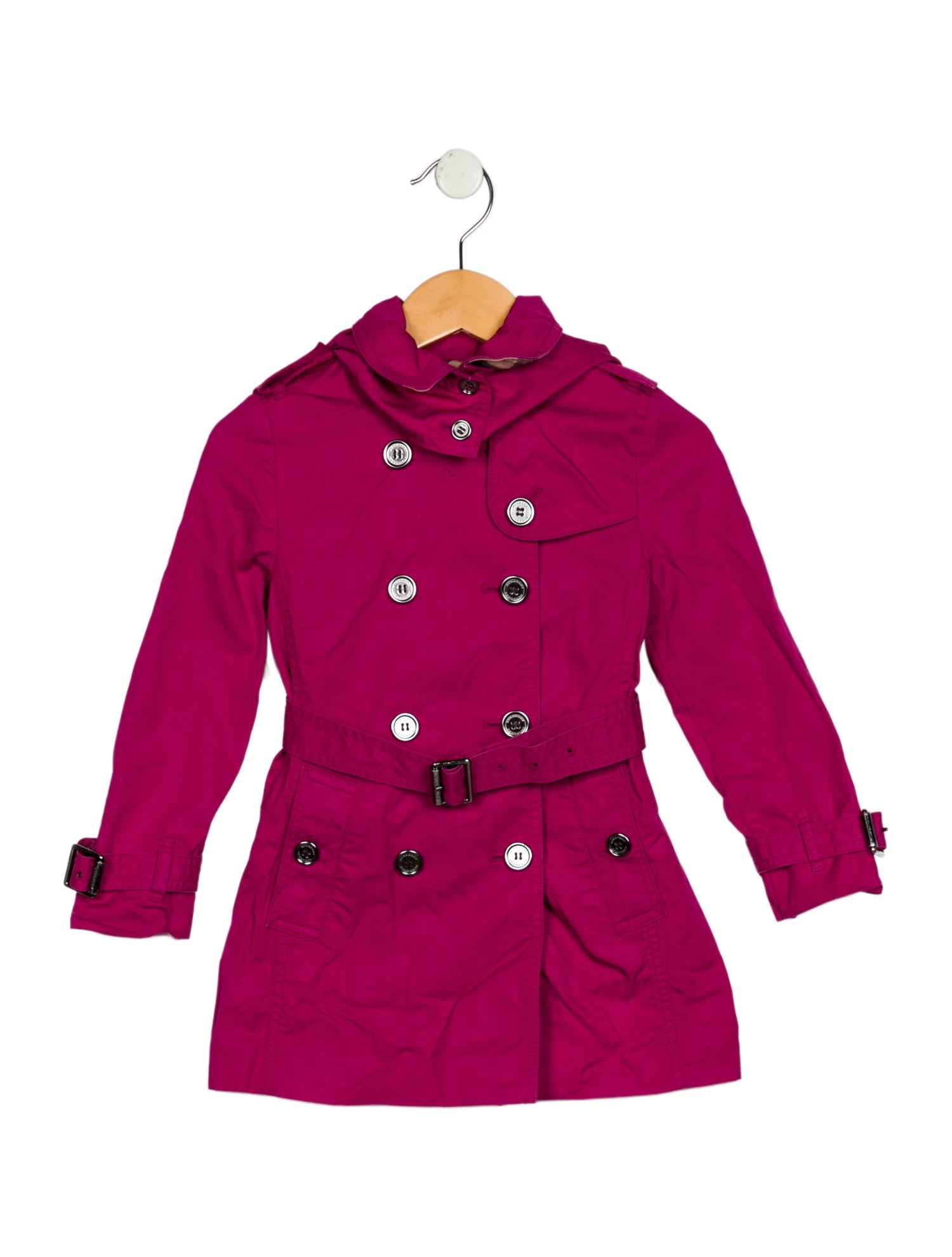 Burberry Cotton purple jacket with hood and button closure
