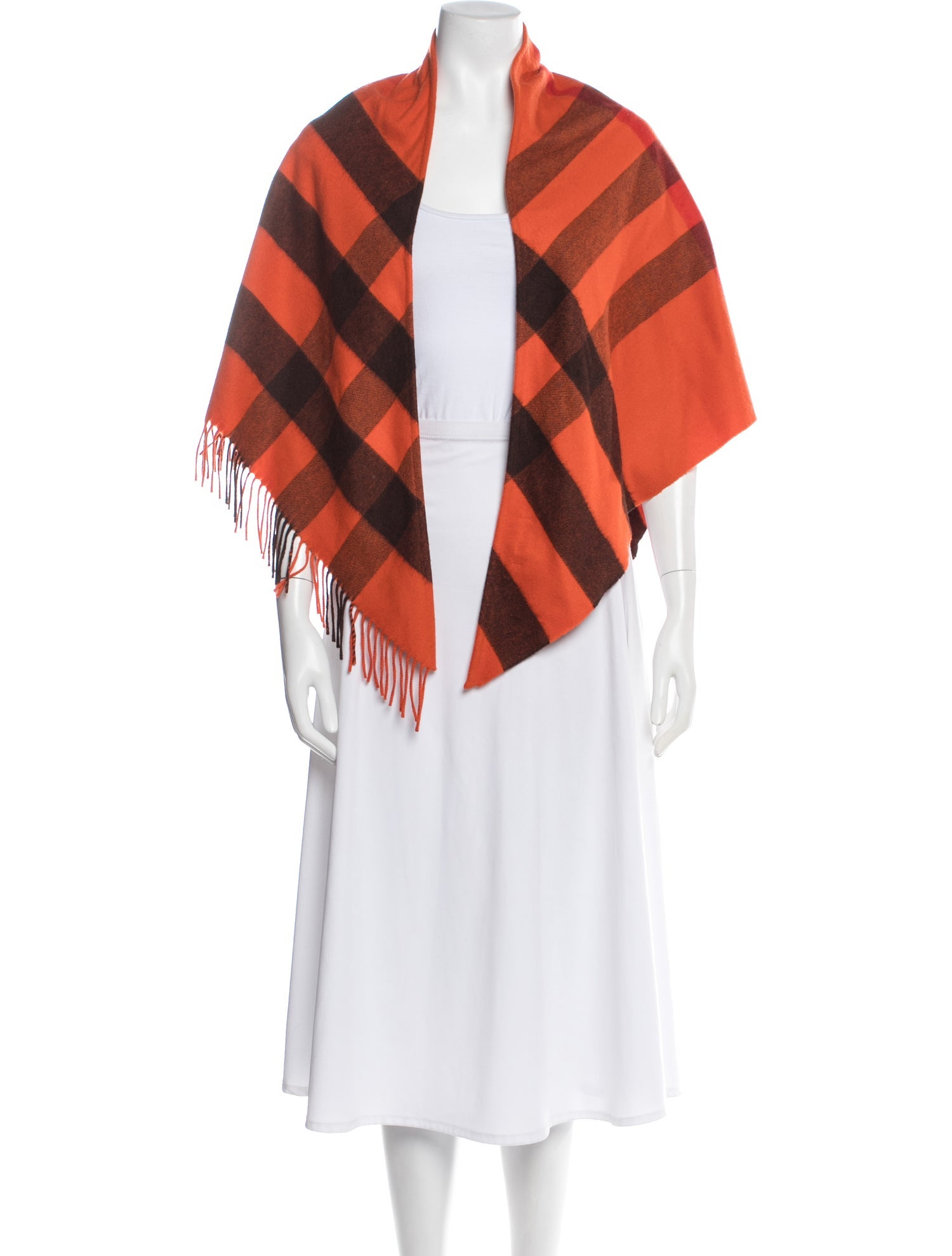 Burberry London Cashmere Nova Check Pattern Shawl