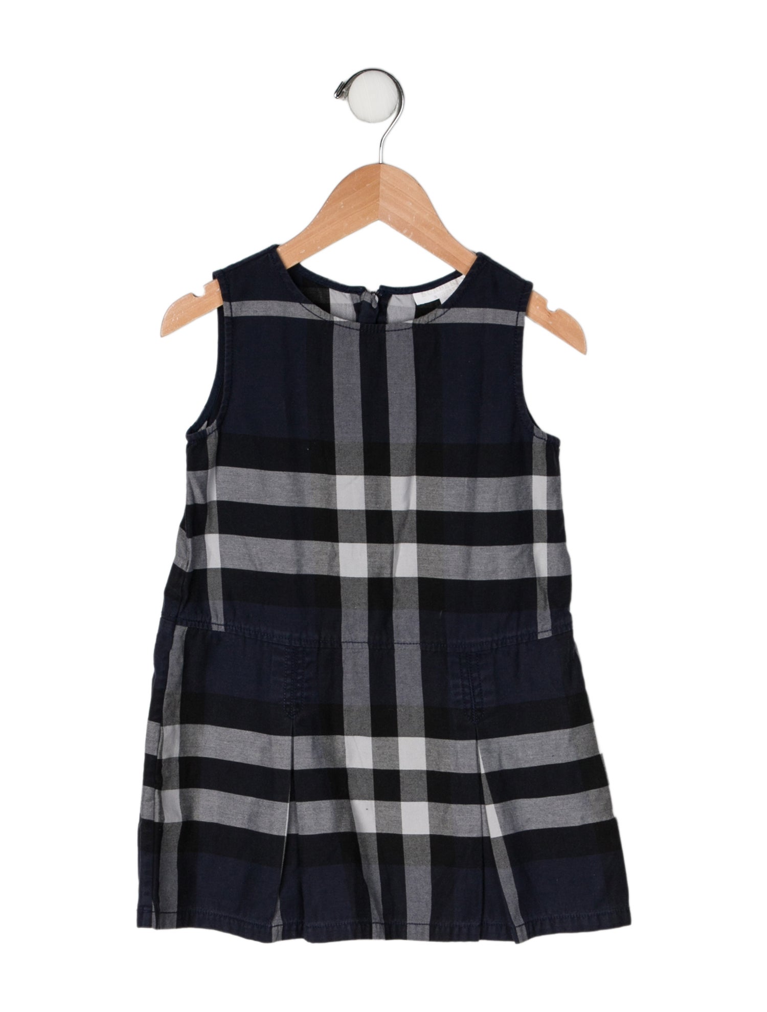 Burberry Cotton Plaid Sleeveless Dress