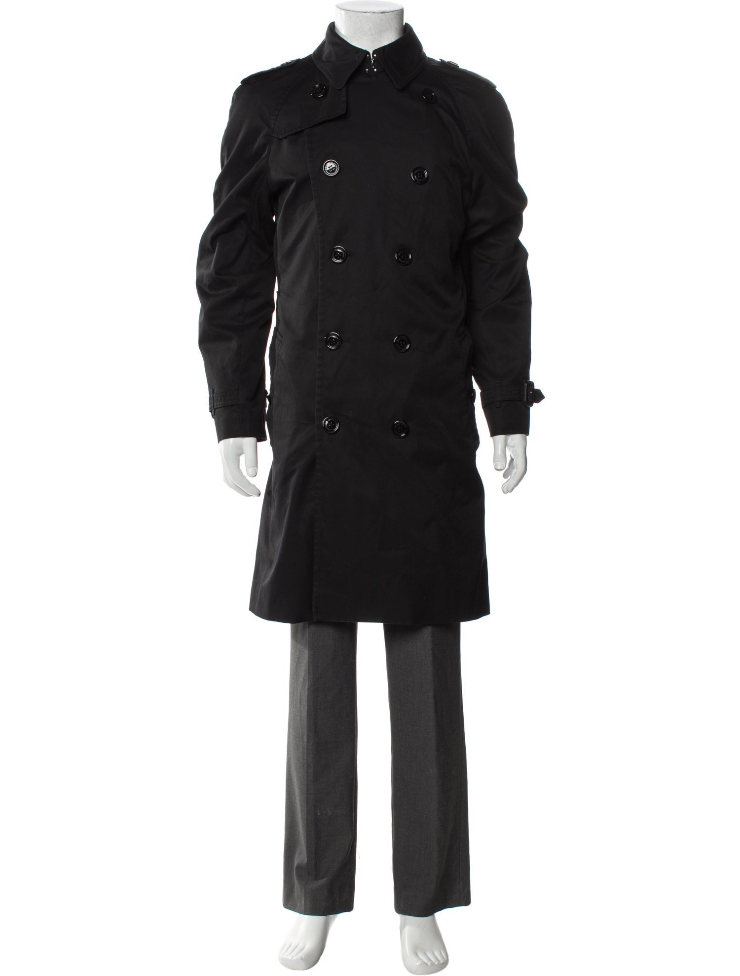 Burberry London Nova Check Pattern Trench Coat