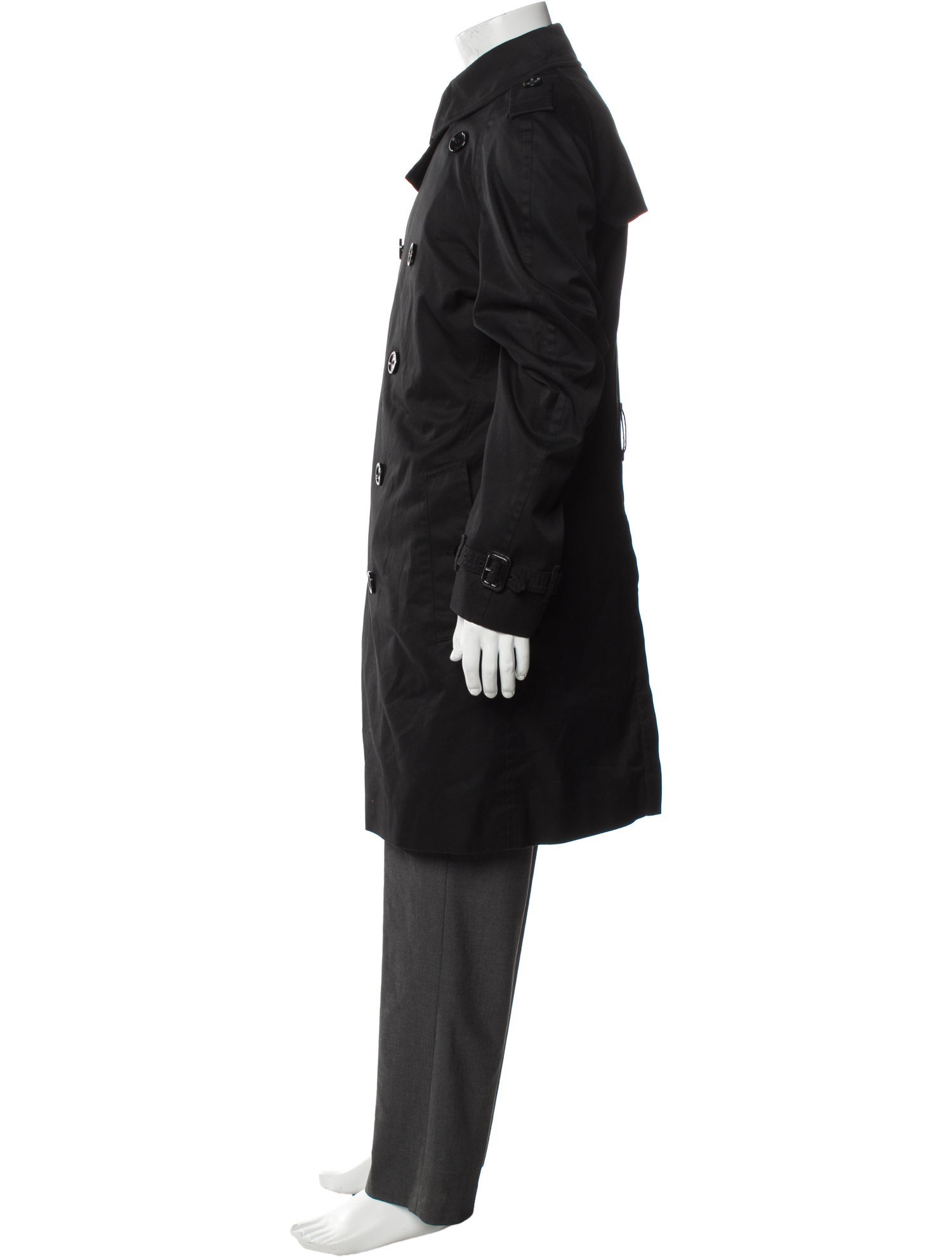 Burberry London Nova Check Pattern Trench Coat