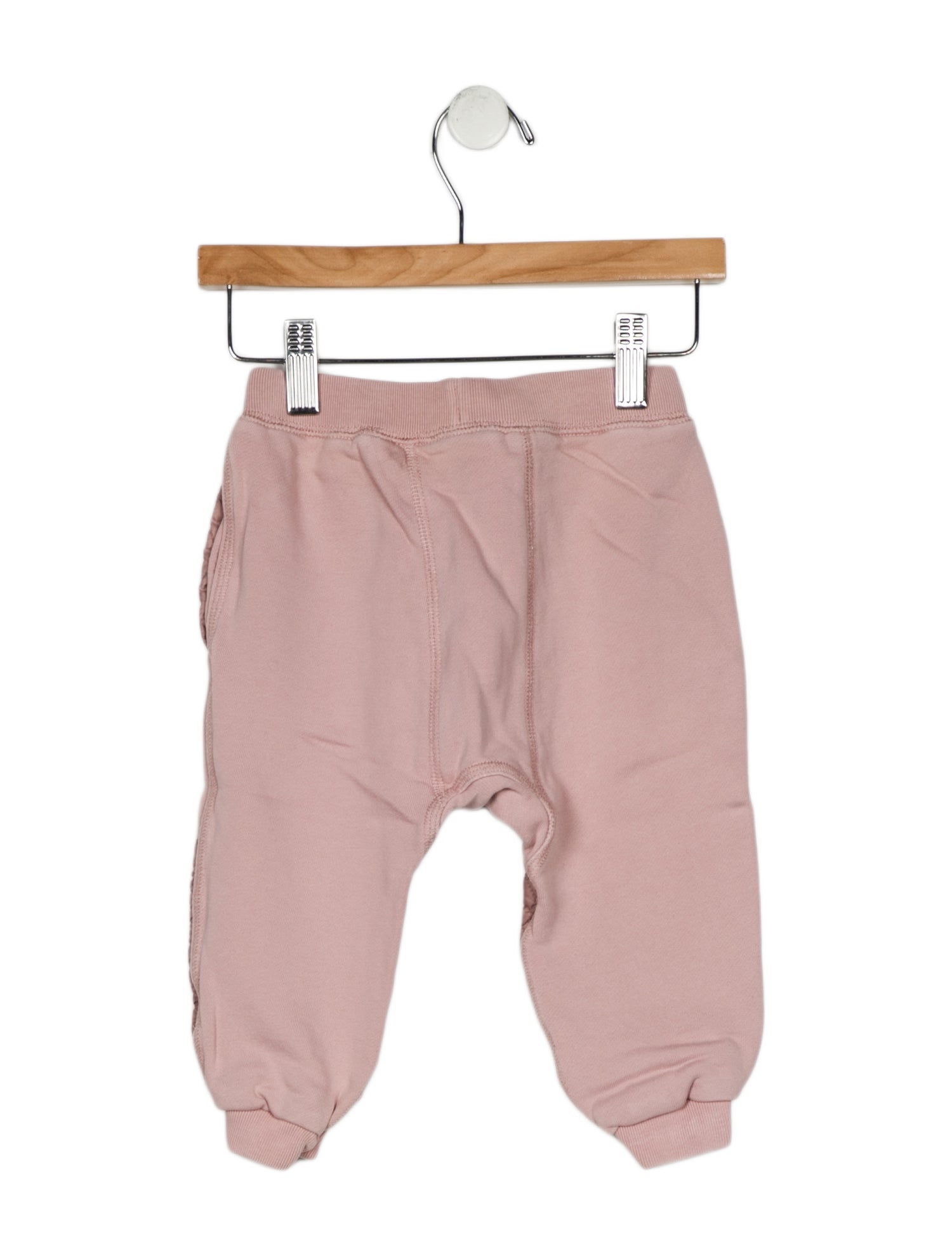 Burberry Cotton pink and white patterned sweatpants with pockets and drawstring waist