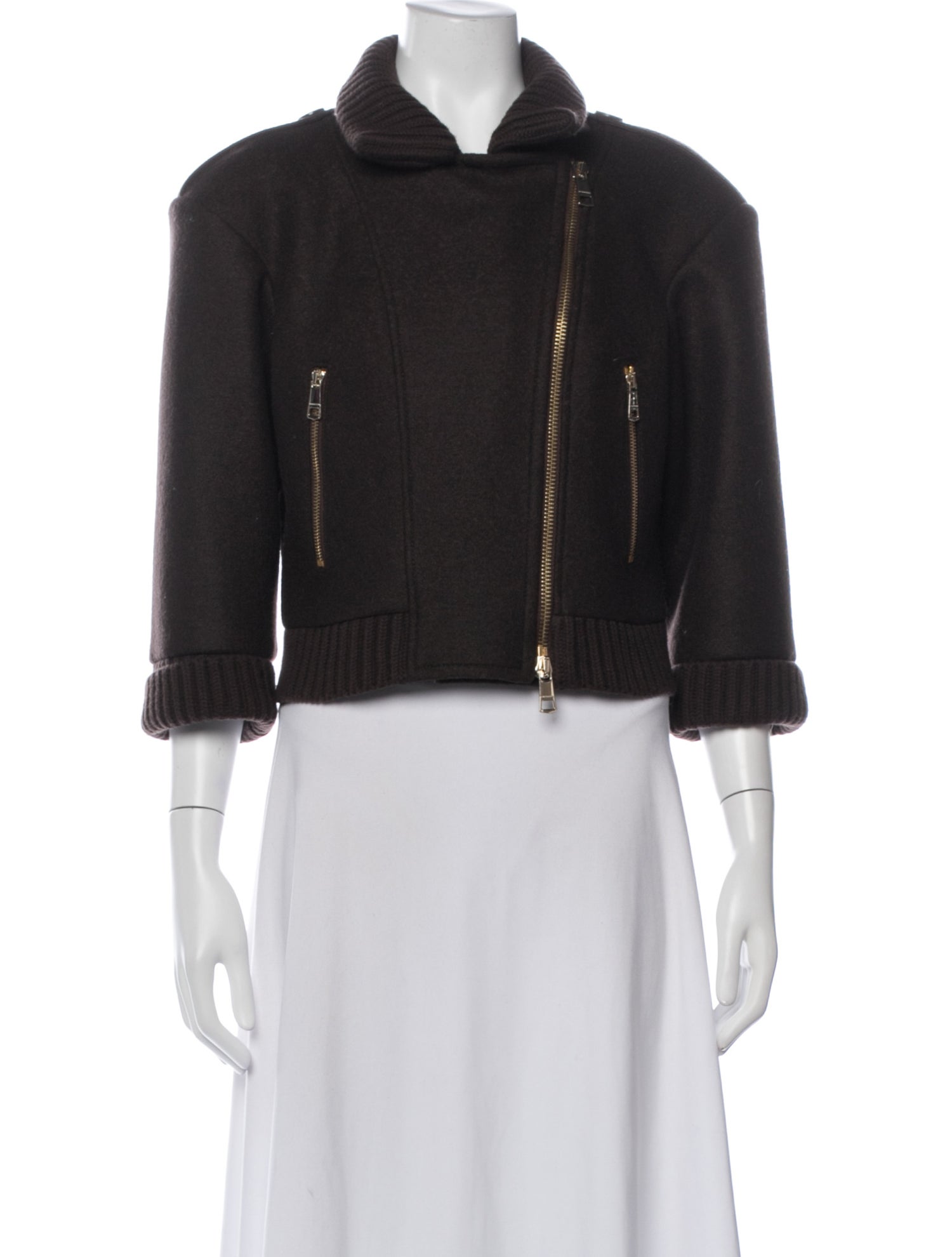 Burberry London Virgin Wool Biker Jacket