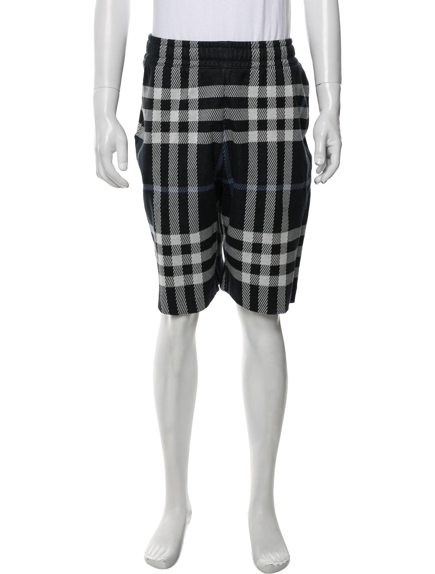 Burberry Exploded Check Pattern Jogger Shorts