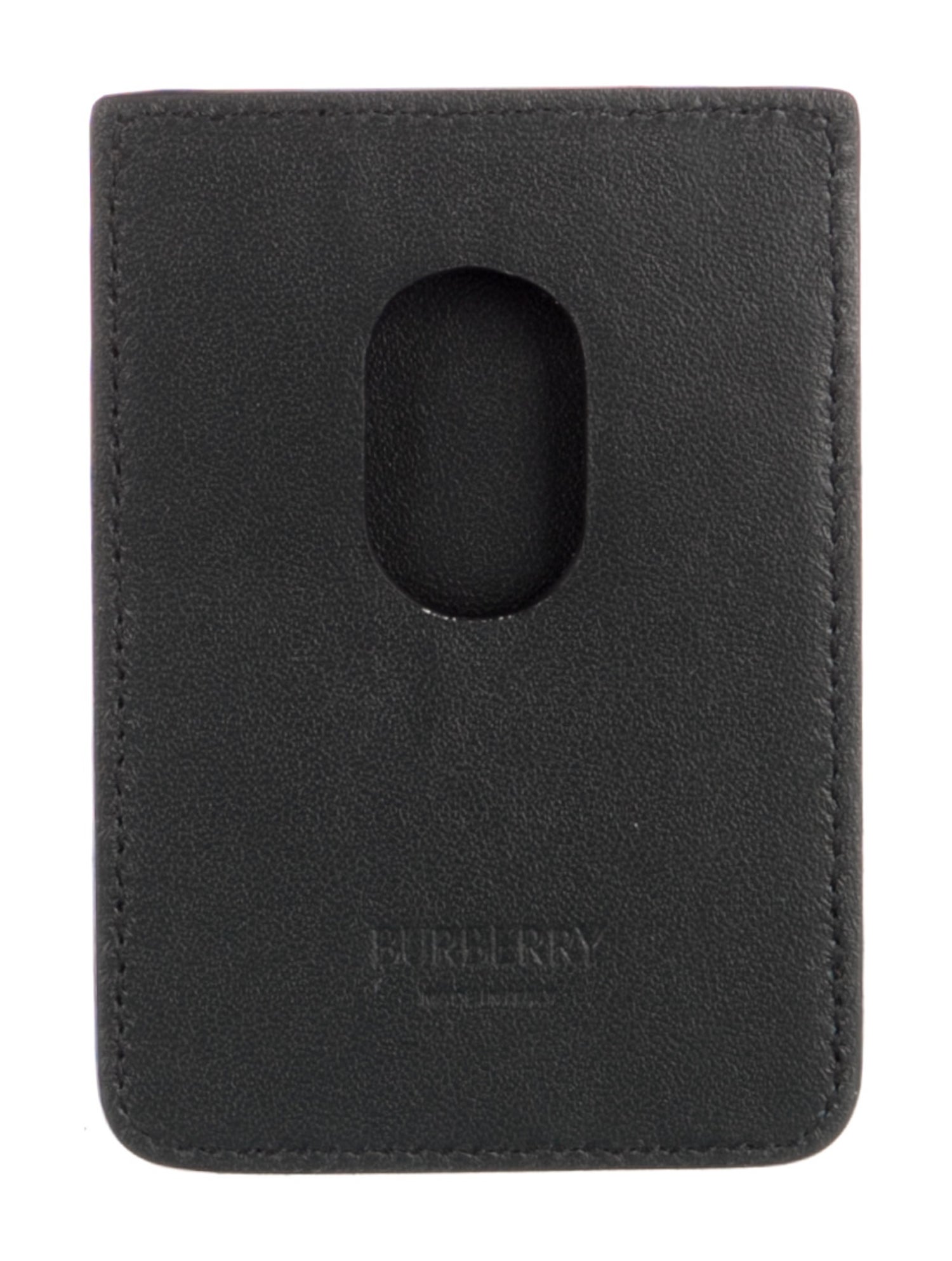 Burberry Pattern Print Magnetic Phone Card Holder