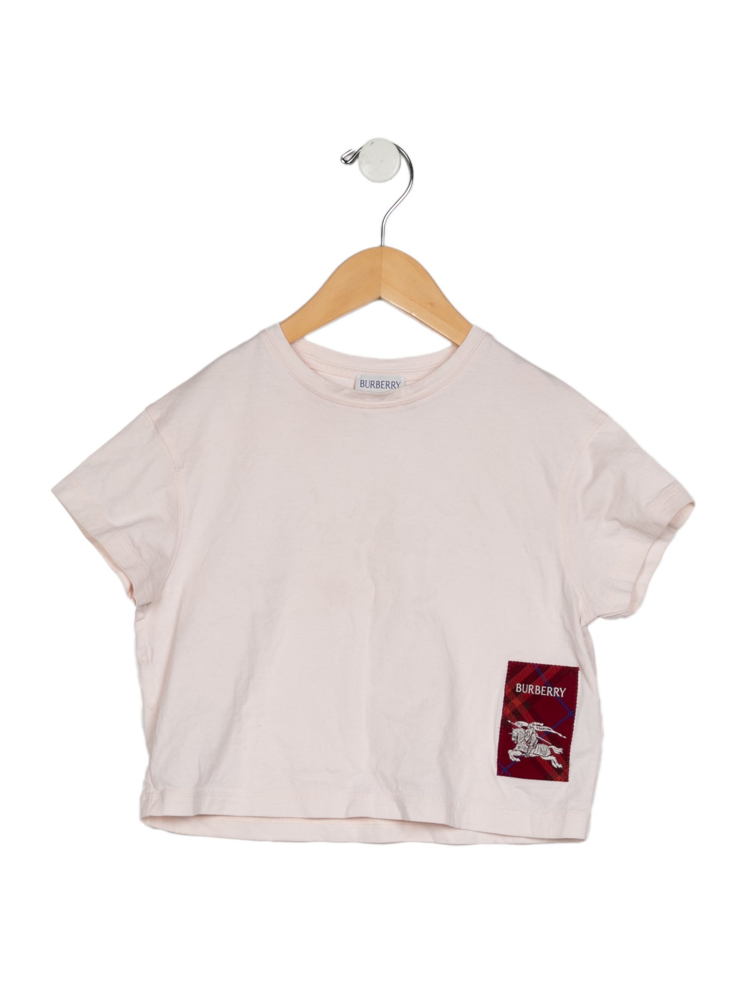 Burberry Cotton pink T-shirt with branding patch